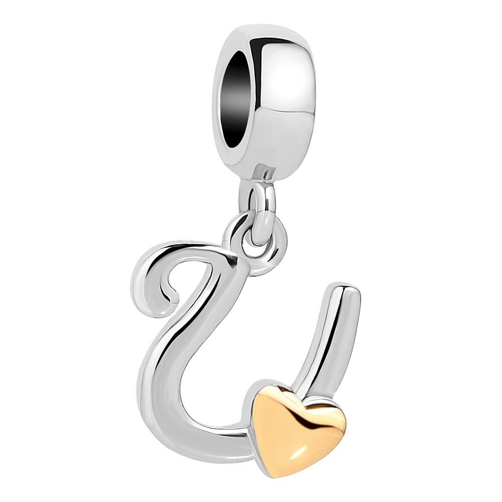 A-Z Alphabet Letter Beads with Golden Heart Charms for DIY Bracelet Making - Perfect for Jewelry Crafting, Personalized Gifts & Friendship Accessories