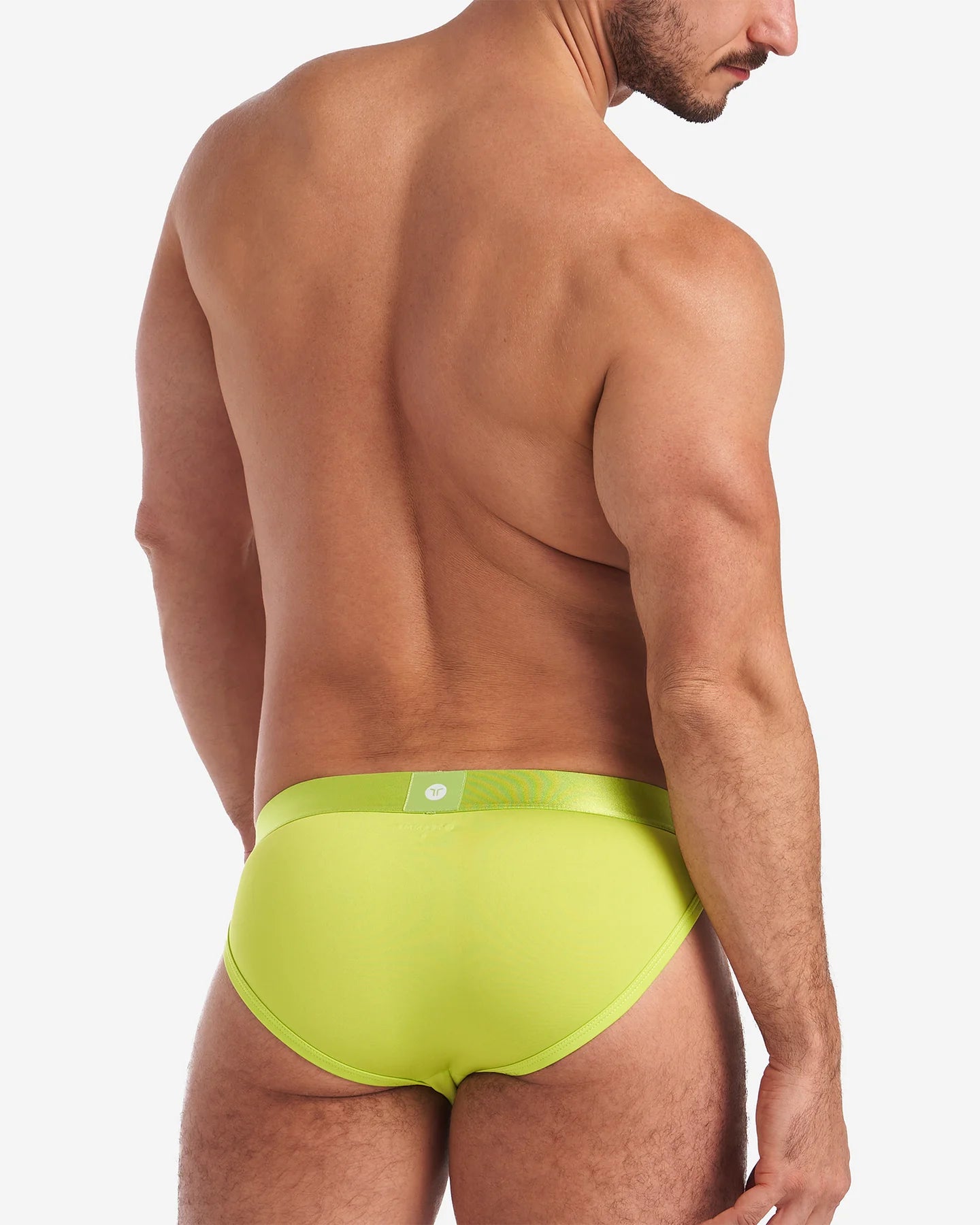 Teamm8 Spartacus Men's Performance Briefs - Lime Punch Color - Moisture Wicking & Breathable Underwear for Gym, Running & Everyday Comfort
