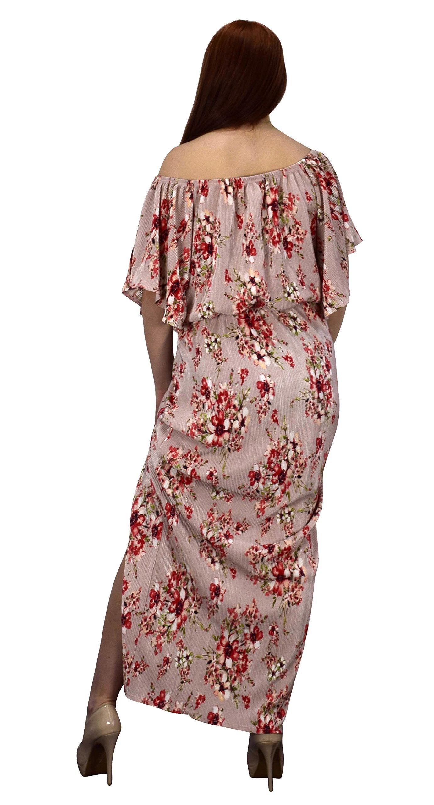 Women's Bohemian Floral Maxi Dress - Vintage Summer Long Dress for Beach, Music Festivals & Casual Outings