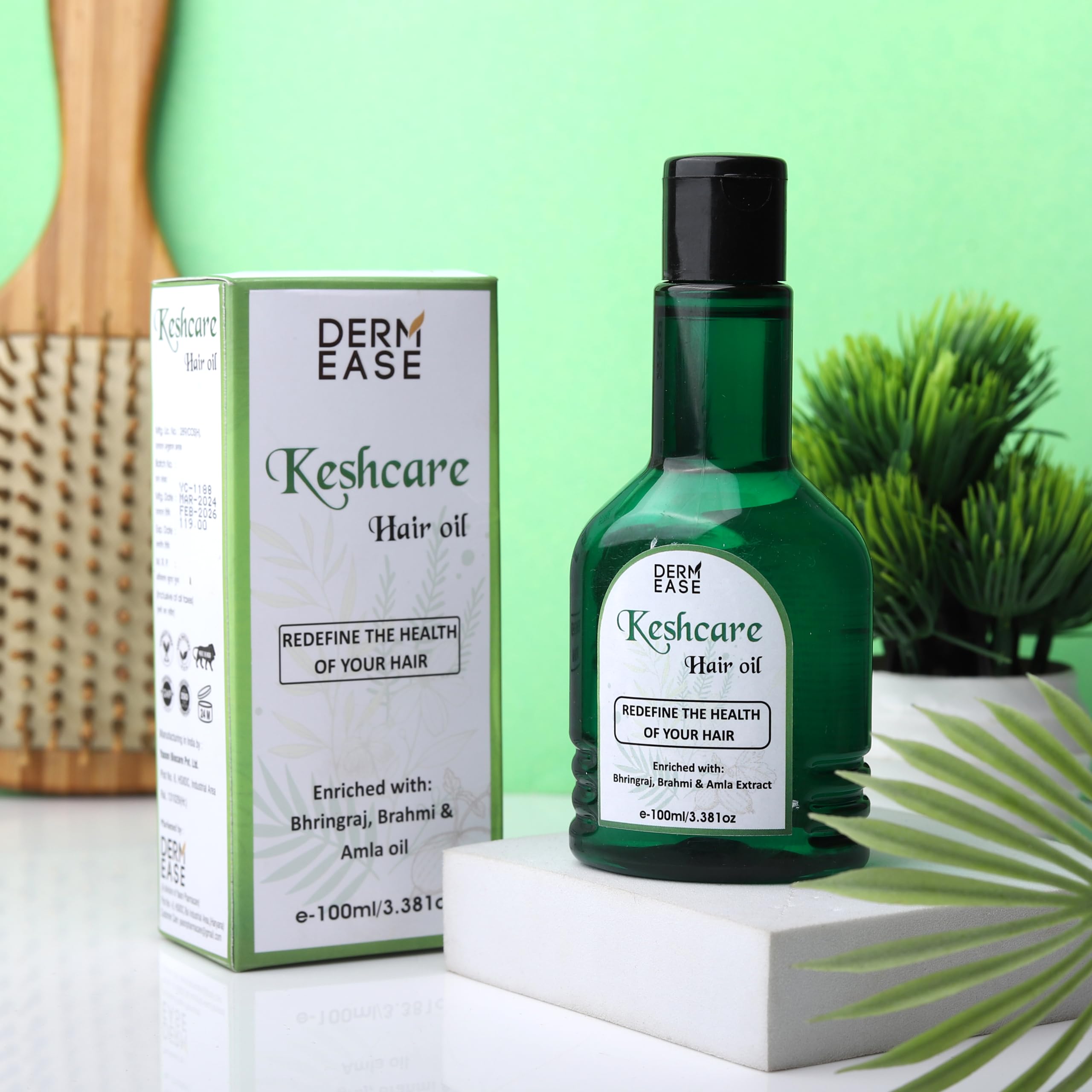 DERMEASE Kesh Care Hair Oil - 2 Pack (100ml Each) for Hair Growth, Scalp Health & Shine - Perfect for Daily Use, Styling & Deep Conditioning