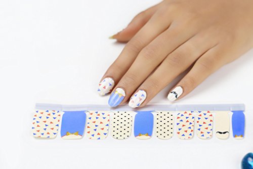 Republic Of Skin London Nail Polish Art Stickers - Pin and Polka Design, 20 Pieces for DIY Nail Art, Manicure & Pedicure Decoration - Perfect for Parties, Weddings & Special Occasions