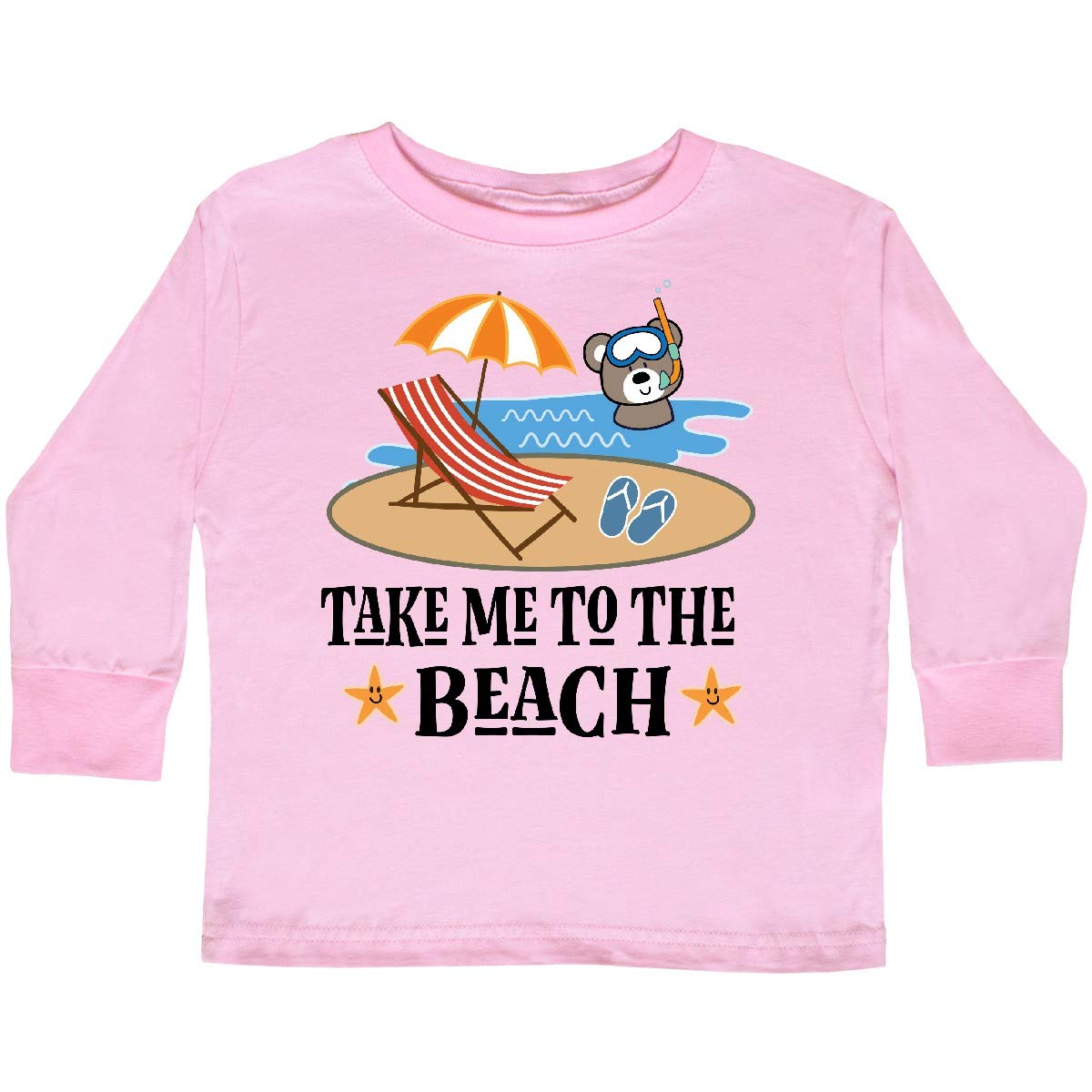 Inktastic Beach Vacation Florida California Toddler Long Sleeve T-Shirt - Soft Cotton Kids Shirt for Summer Travel & Family Trips