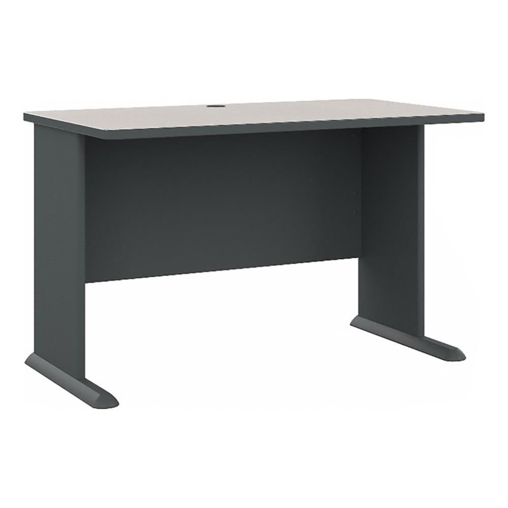 BOWERY HILL 48 Inch Modern Transitional Engineered Wood Desk - Slate Gray & White Finish for Home Office, Study Room & Workspace