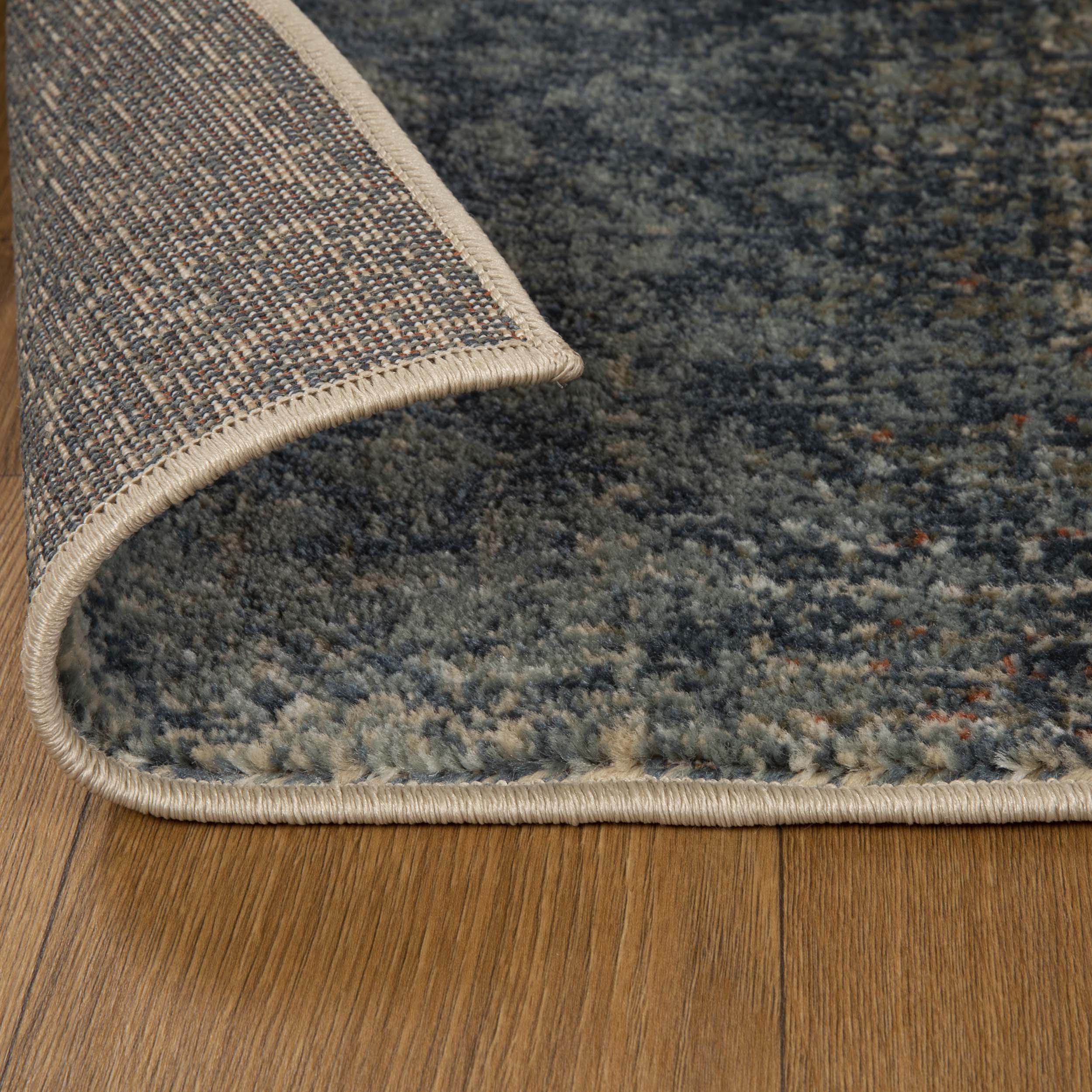 Bristol Distressed Abstract Damask Indoor Area Rug - Non-Slip Living Room Carpet Runner for Bedroom, Hallway & Entryway Decor