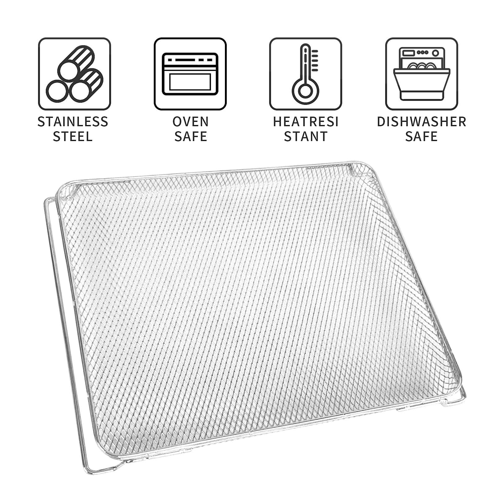 Stainless Steel Replacement Air Fryer Basket for Ninja Foodi DT251 DT201 Series - Compatible with Ninja Foodi 10-in-1 Smart XL Air Fry Oven - Perfect for Healthy Cooking, Crispy Snacks & Family Meals
