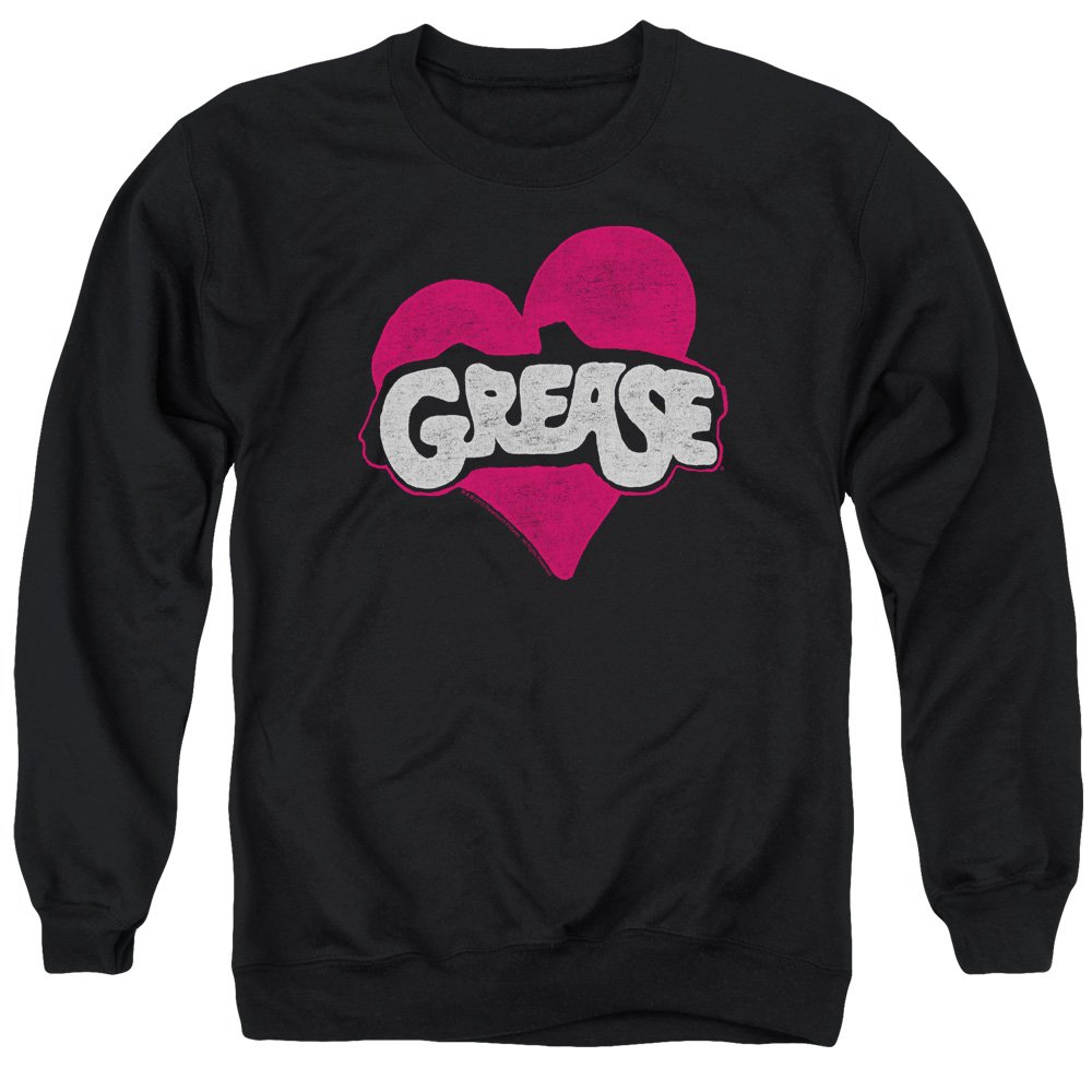 Grease Heart Print Unisex Crewneck Sweatshirt for Men & Women | Casual Streetwear, Lounge Wear, Gift Idea