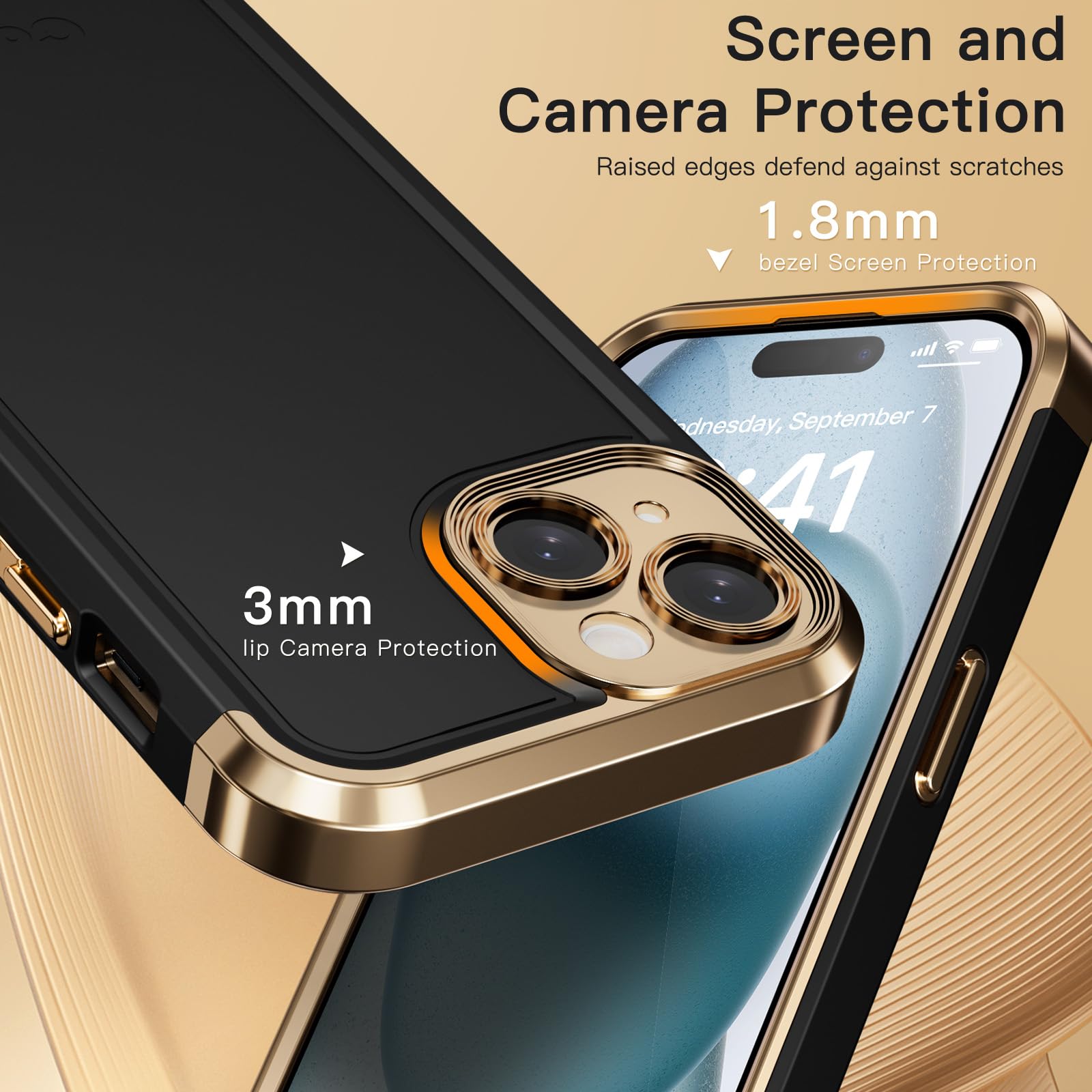 Magnetic iPhone 15 Case with Magsafe Compatibility | Military-Grade Shockproof Protection | Soft TPU Matte Cover for iPhone 15 6.1