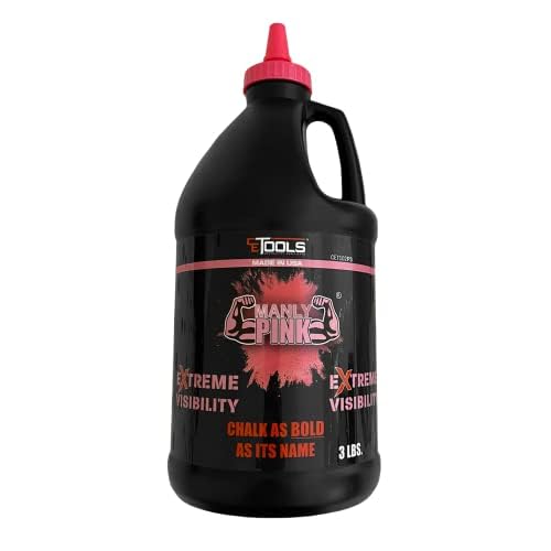 3LB Extreme Visibility Pink Marking Chalk - USA Made Construction Chalk for Chalk Lines, Job Sites & Outdoor Use | Hydrophobic, High-Visibility Chalk for Surveying, Landscaping & DIY Projects