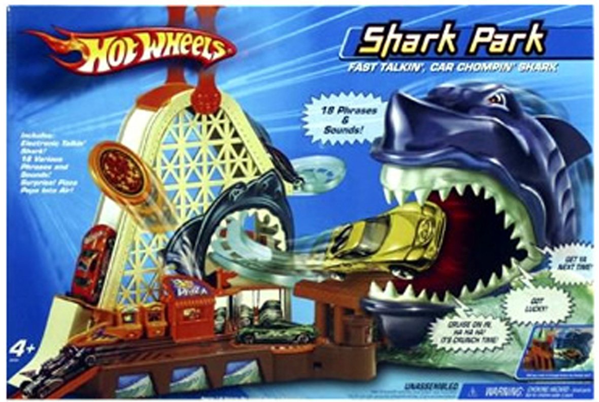 Hot Wheels Shark Park Playset - Die-Cast Toy Car Track Set for Kids - Perfect for Indoor & Outdoor Play, Birthday Gifts, and Collectors