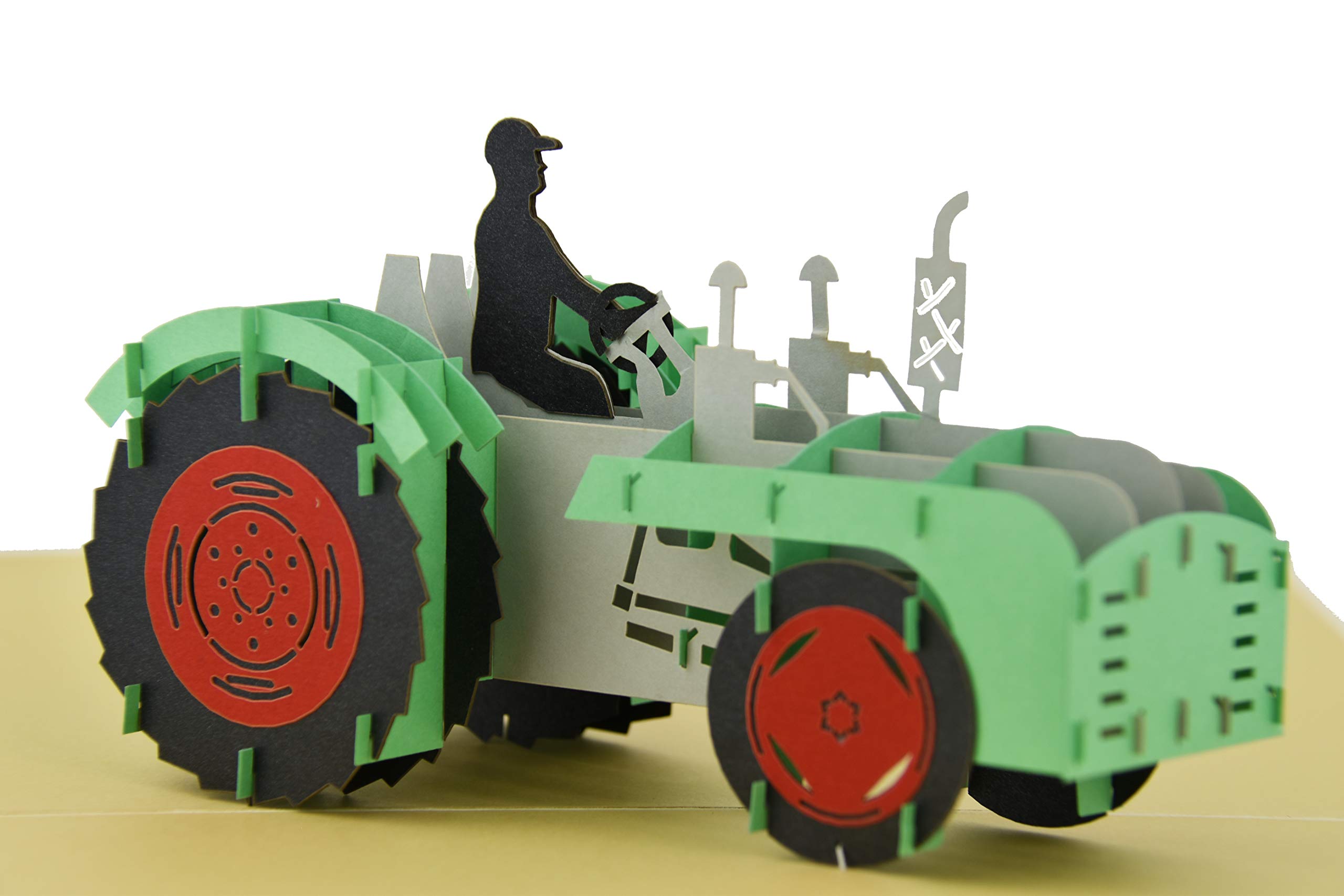 3D Pop Up Tractor Greeting Card for Father's Day, Kids Birthday, Special Occasions | Unique Handmade Gift for Dad, Boys, Farmers | Perfect for Birthdays, Anniversaries, Thank You Cards