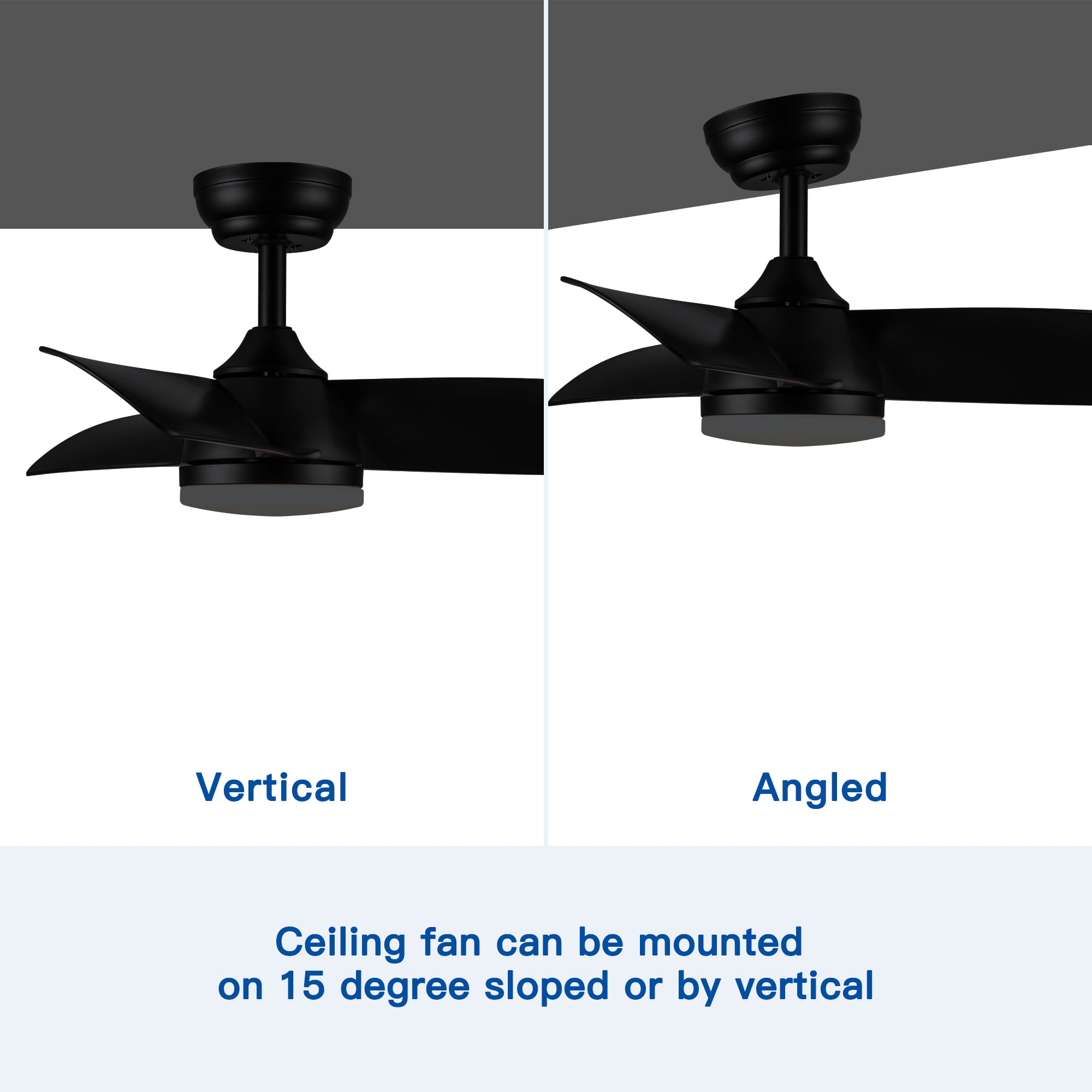 28 Inch Integrated LED Ceiling Fan with White ABS Blades - Energy Efficient Cooling & Lighting for Bedroom, Living Room, and Office Spaces