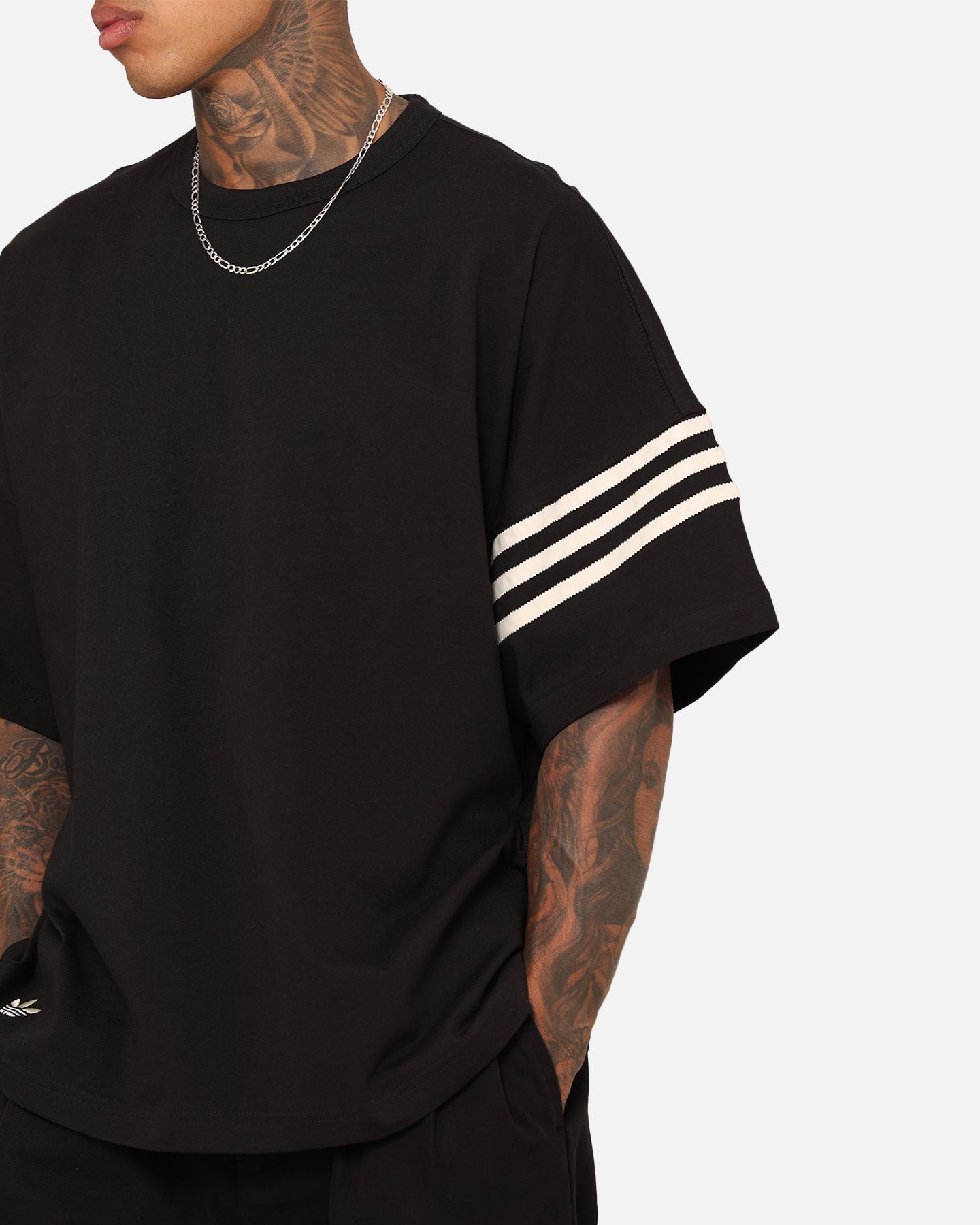 Adidas Adicolour Neuclassics T-Shirt for Men - Black Cotton Casual Tee for Everyday Wear, Gym, and Street Style