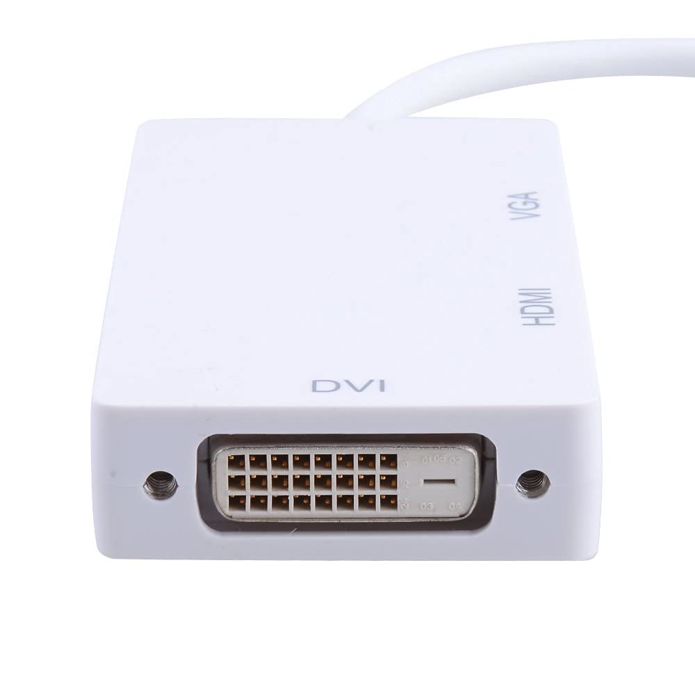 Mini DisplayPort to HDMI VGA DVI Adapter - Thunderbolt Compatible for MacBook Pro/Air - Connect External Monitors for Work & Gaming