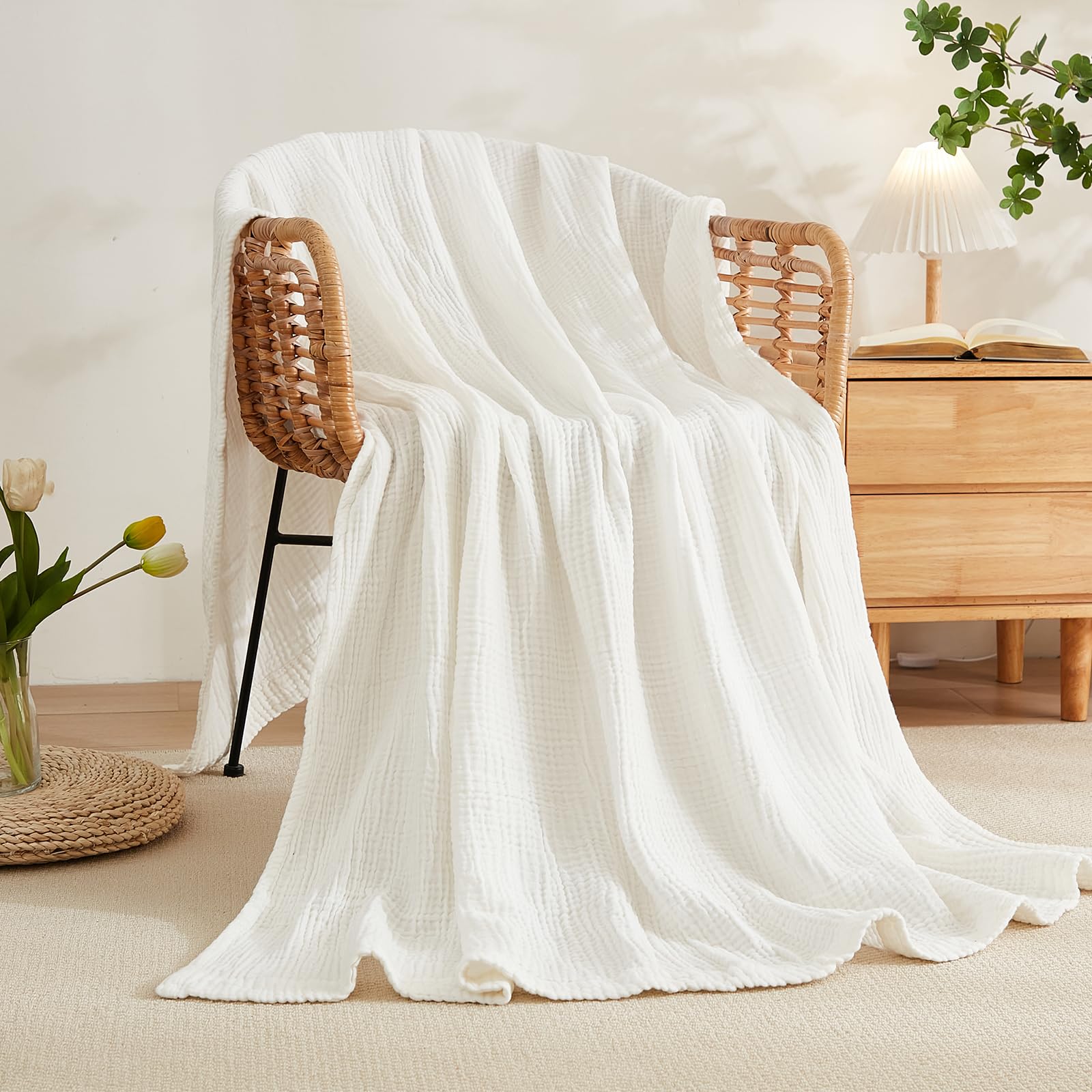 EMME 100% Cotton Muslin Thermal Blanket 60