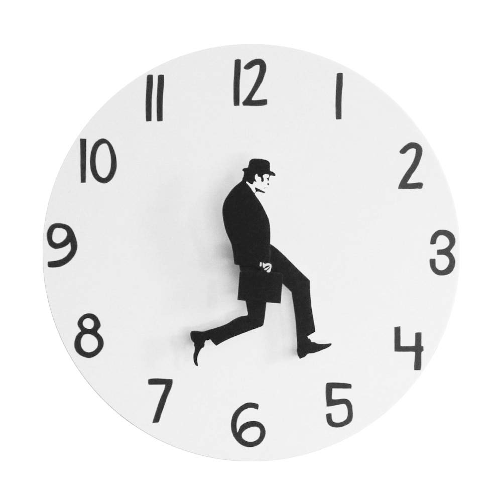Ministry of Silly Walks Wall Clock - British Comedy Inspired Silent Novelty Wall Watch - Funny Home Decor for Bedroom, Living Room & Office - Unique Gift for Comedy Fans