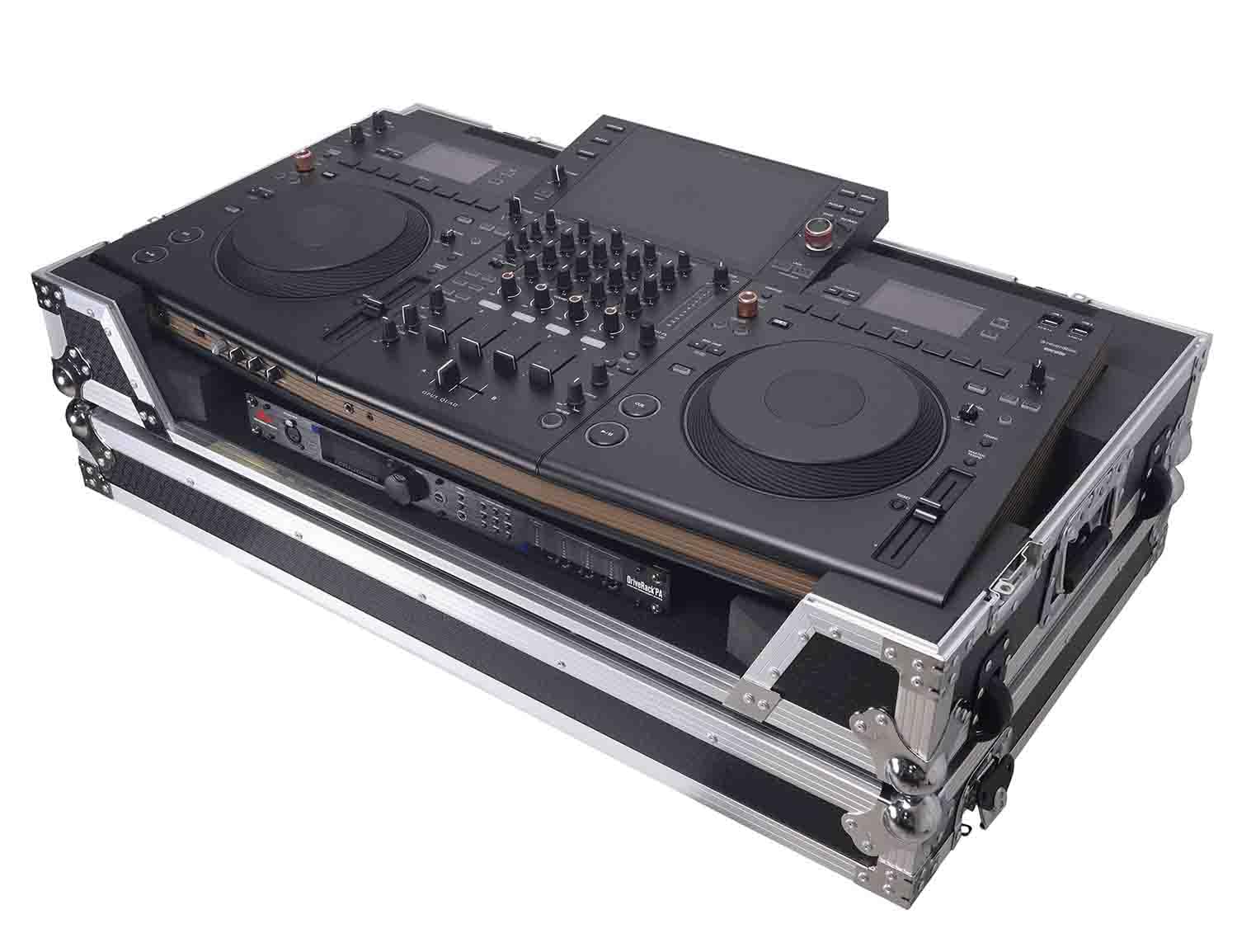 ProX XS-OPUSQUADW ATA Flight Case for Pioneer Opus Quad DJ Controller - Heavy Duty Road Case with 1U Rack Space & Wheels | Perfect for Touring DJs & Mobile Performances