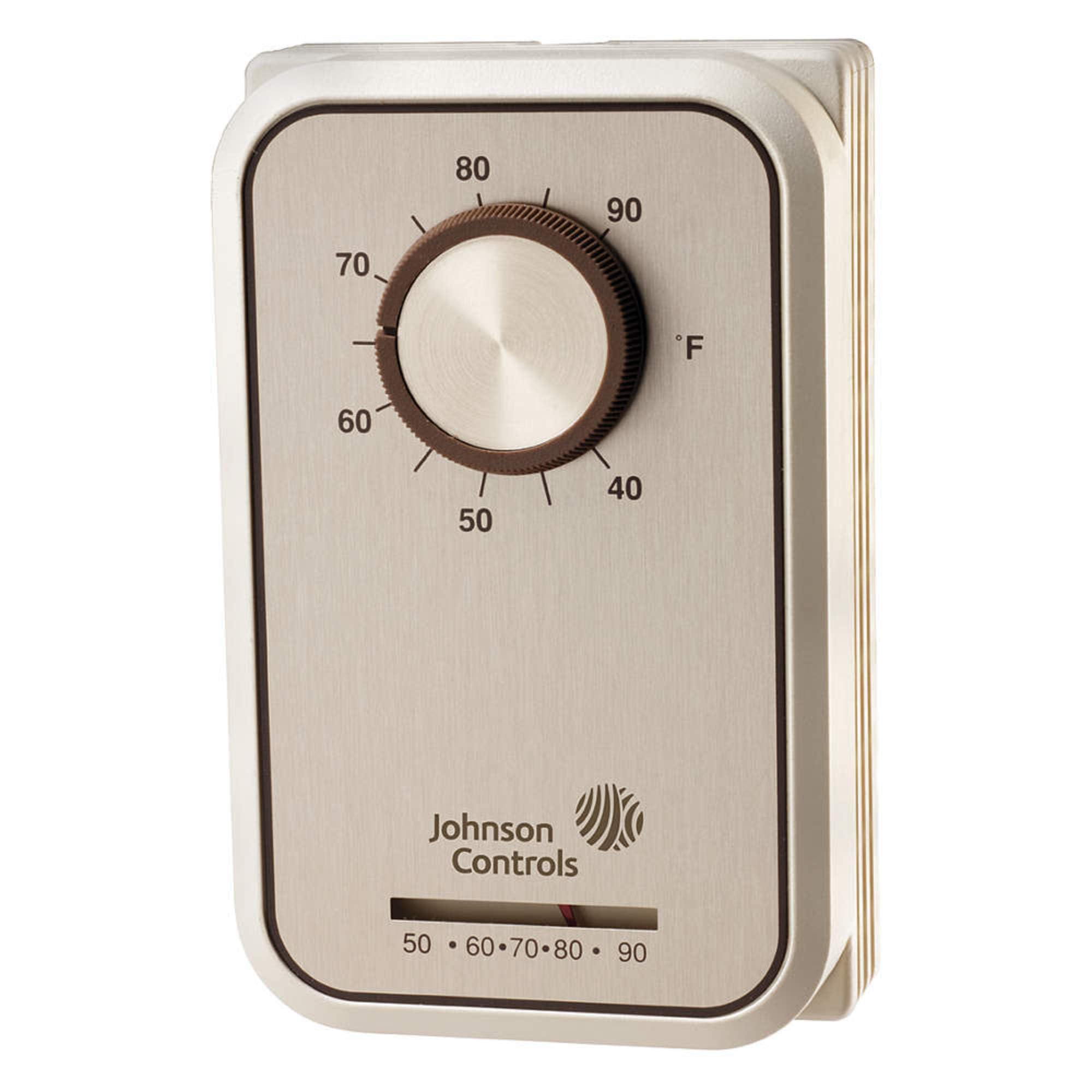 Johnson Controls T26T-3C Line Voltage Mechanical Thermostat - 24-277V AC, 6 Amp - Perfect for Home Heating & Cooling Systems, HVAC Control, and Commercial Buildings