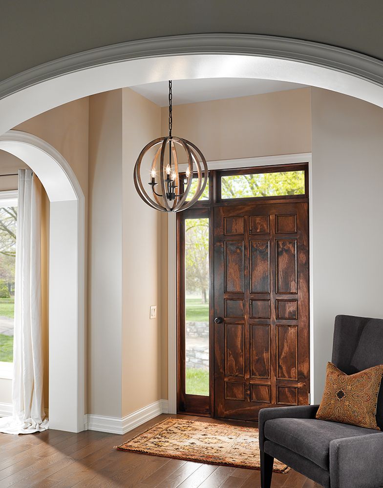 Allier 1L Mini Pendant Ceiling Light - Weather Oak Wood & Antique Forged Iron Finish - Perfect for Farmhouse, Rustic & Industrial Home Decor