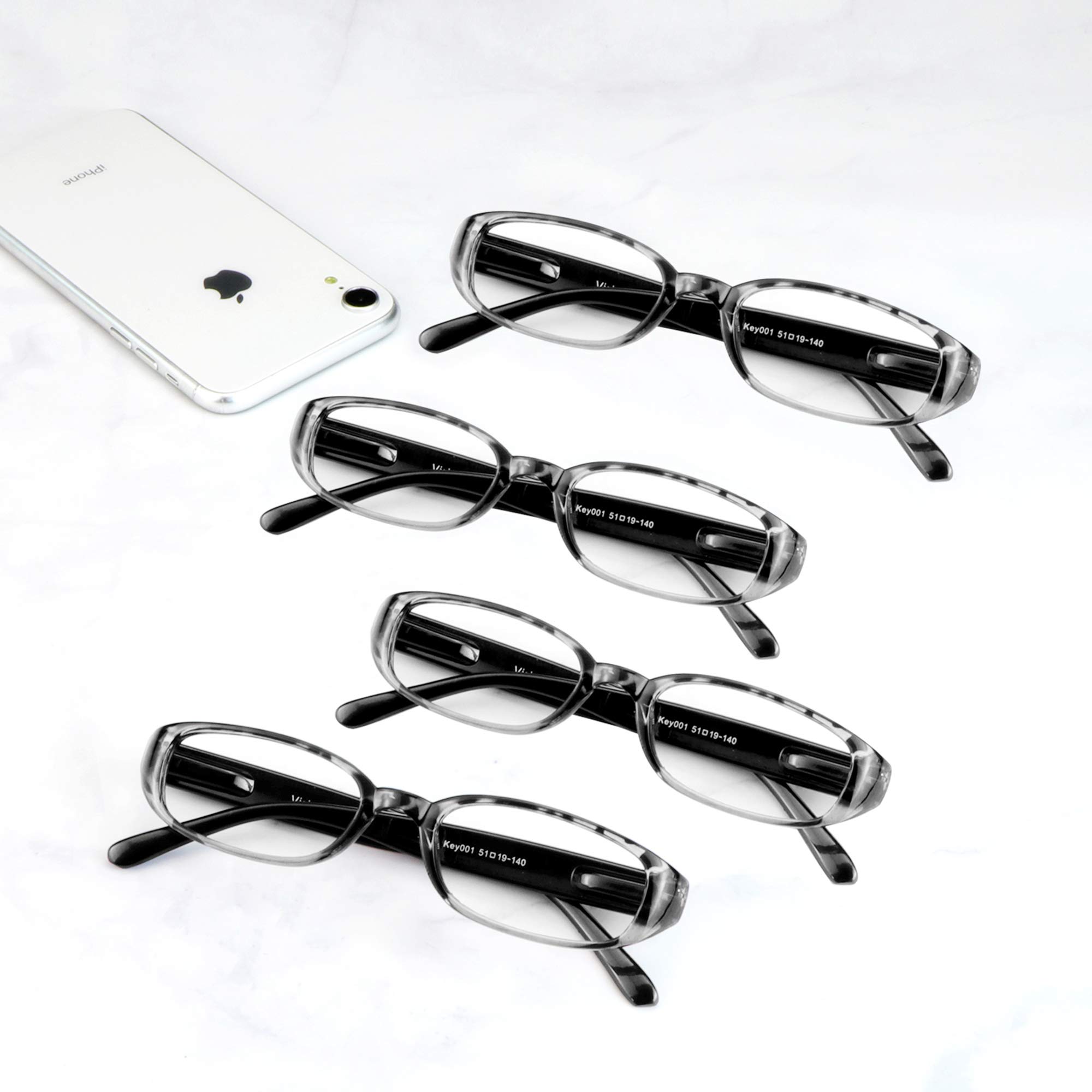 LifeArt 4 Pairs Blue Light Blocking Reading Glasses for Women & Men - Anti Eyestrain Computer Glasses for Office Work, Gaming & Screen Time