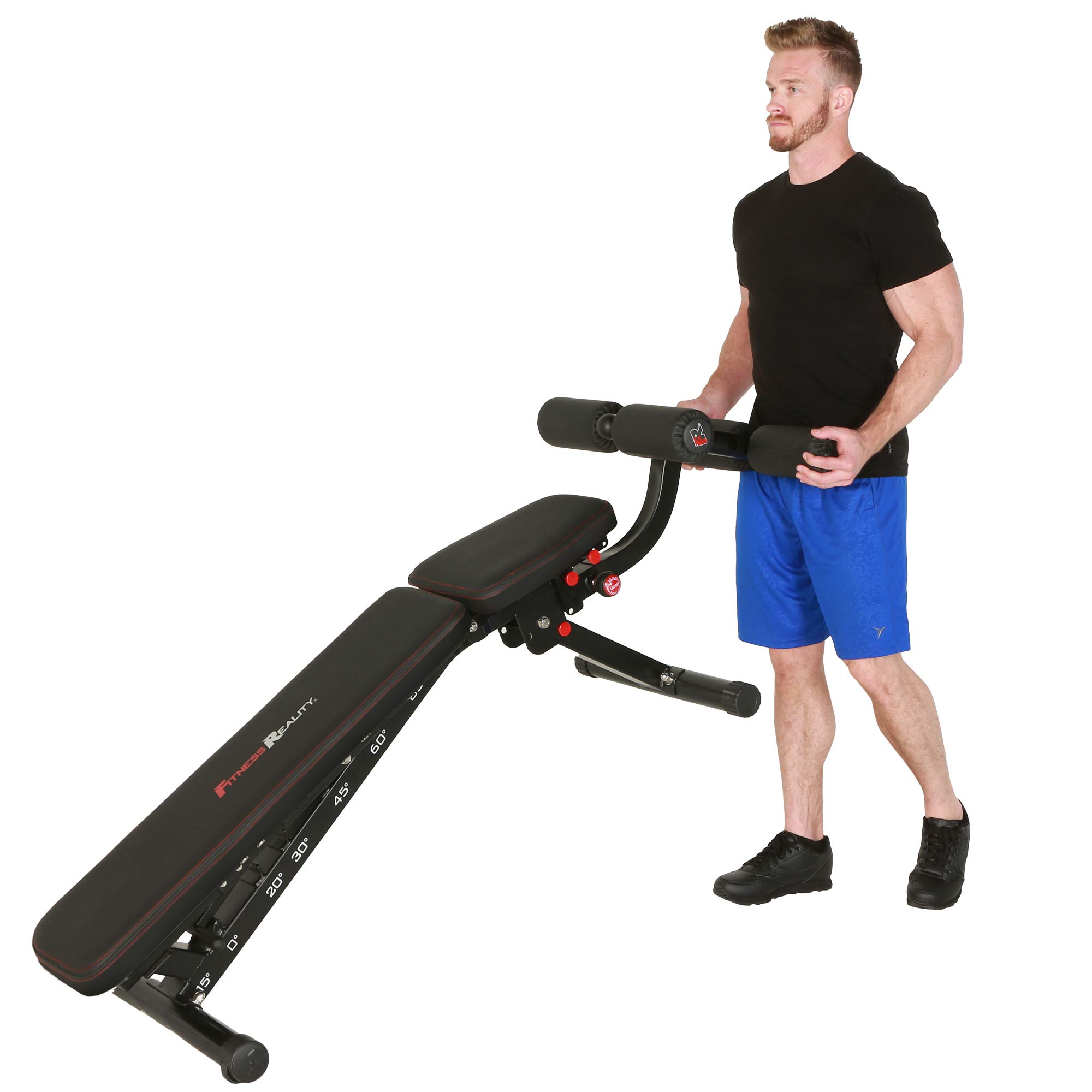 Fitness Reality 2000 Super Max XL Adjustable Weight Bench - 850lb Capacity Foldable Home Gym Bench for Incline, Decline & Flat Bench Press Workouts | Perfect for Strength Training, Bodybuilding & Home Fitness Routines
