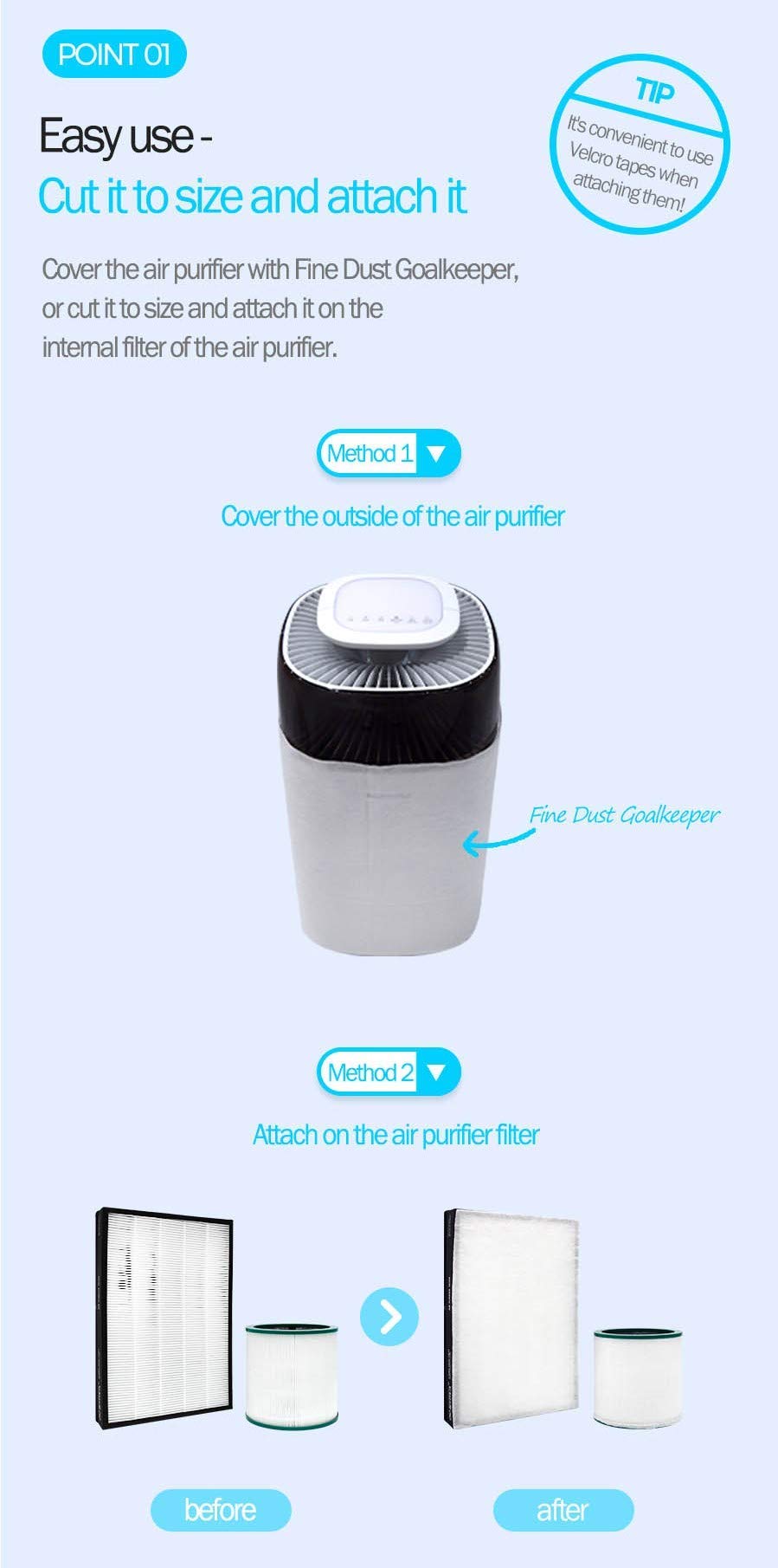Samsung AX40H5000GMD Air Purifier Replacement Filter - DIY Fine Dust Goalkeeper for Enhanced Protection & Extended Filter Life | Perfect for Home, Office & Allergy Relief