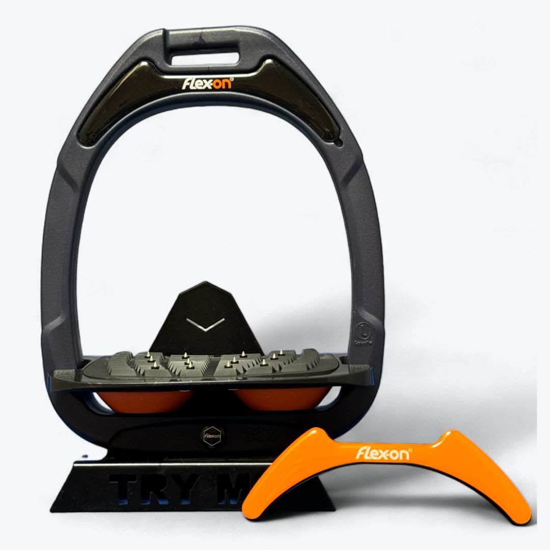 Premium Flex On Composite Stirrups - Lightweight & Durable Equestrian Stirrups for Horse Riding, Jumping & Dressage | Perfect for English & Western Riders