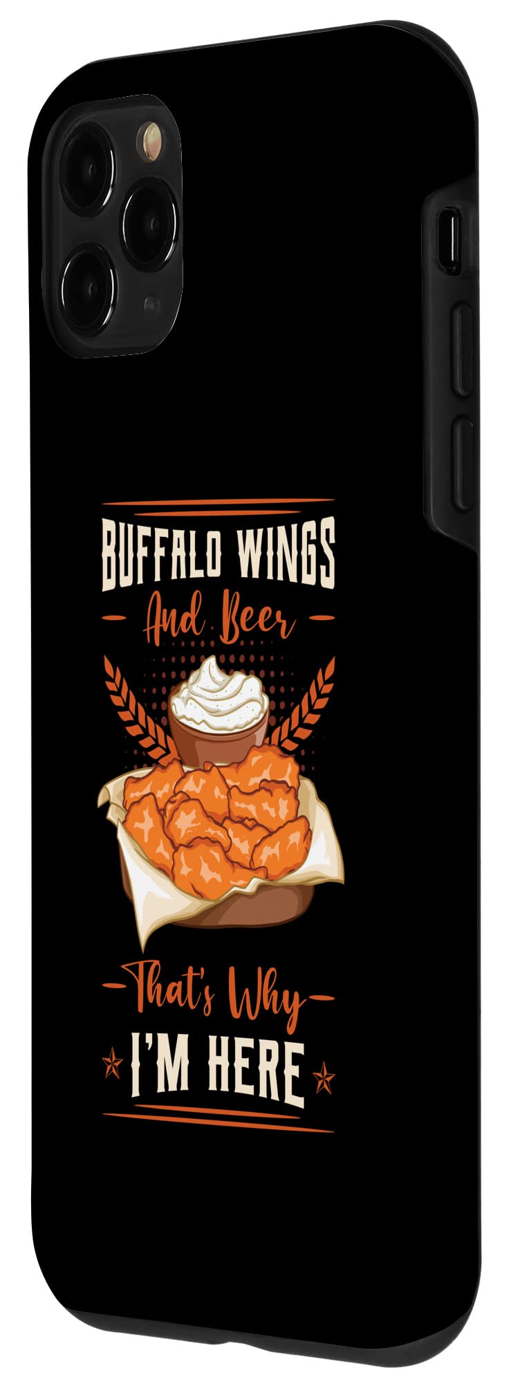 iPhone 11 Pro Case with Buffalo Wings & Fried Chicken Design - Durable Protective Phone Cover for Food Lovers - Perfect for Wing Nights, Sports Bars & Chicken Enthusiasts