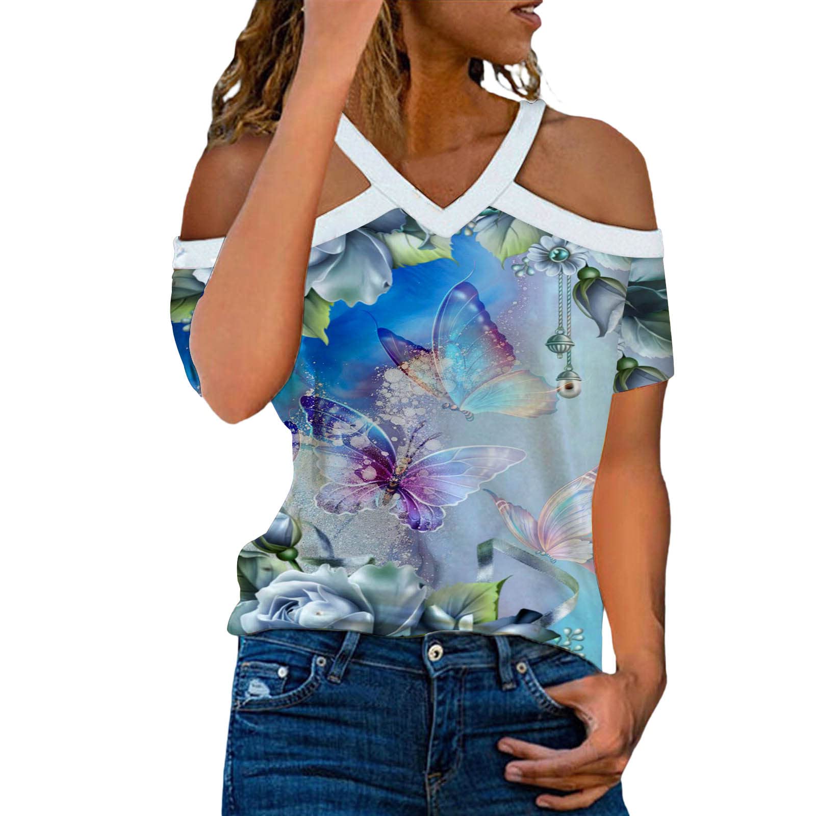 Women's Casual Summer Leopard Print Short Sleeve Drop Shoulder Blouse - Stylish Tops for Everyday Wear, Work & Weekend Outings