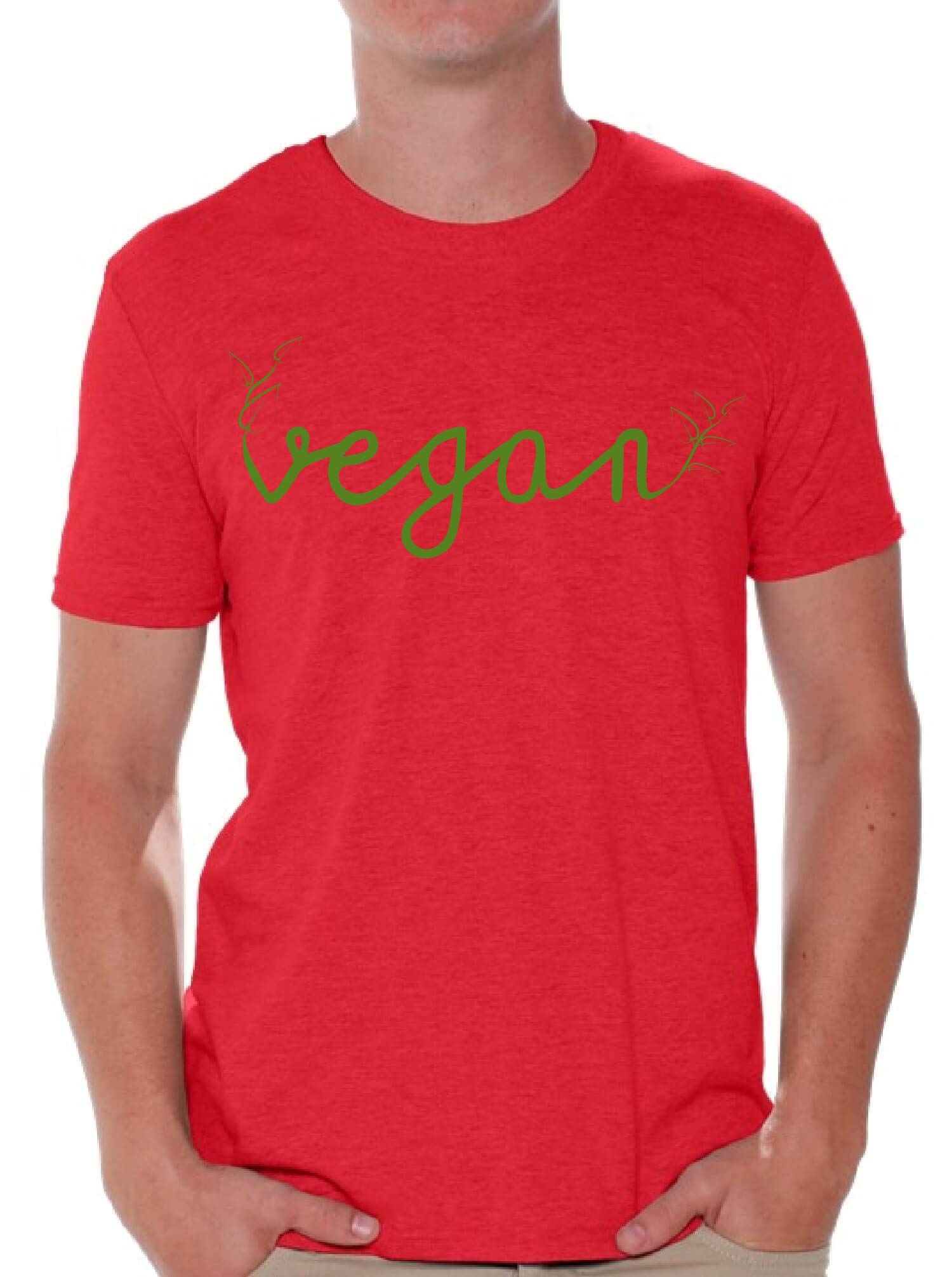 Eco-Friendly Vegan T-Shirts for Men | Organic Cotton Foliage Print Shirt | Sustainable Vegetarian Clothing | Perfect for Casual Wear & Outdoor Activities