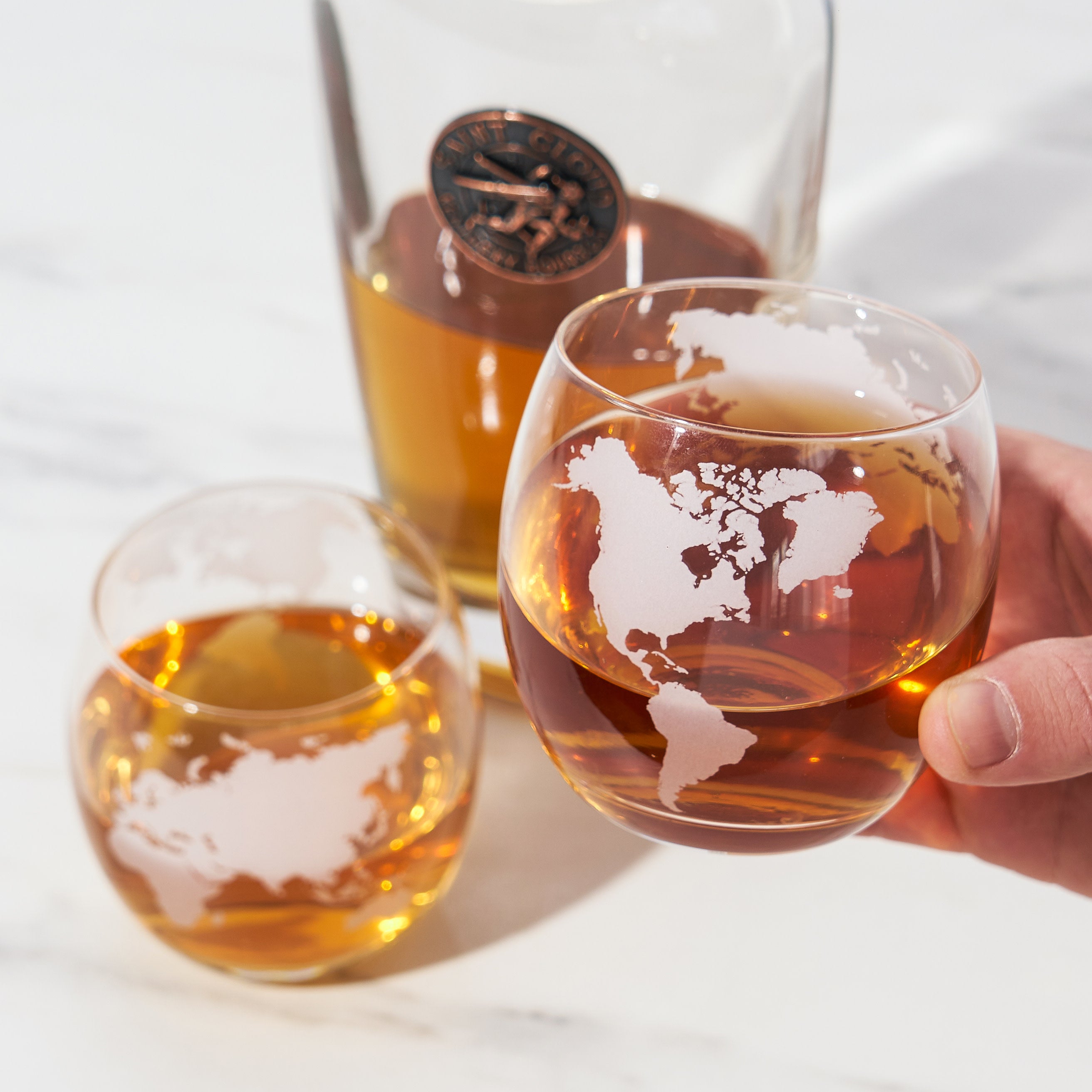 Premium Whiskey Glasses Set of 2 - Heavy Base Crystal Clear Old Fashioned Rocks Tumblers for Bourbon, Scotch & Cocktails - Perfect for Home Bar, Gifts & Entertaining