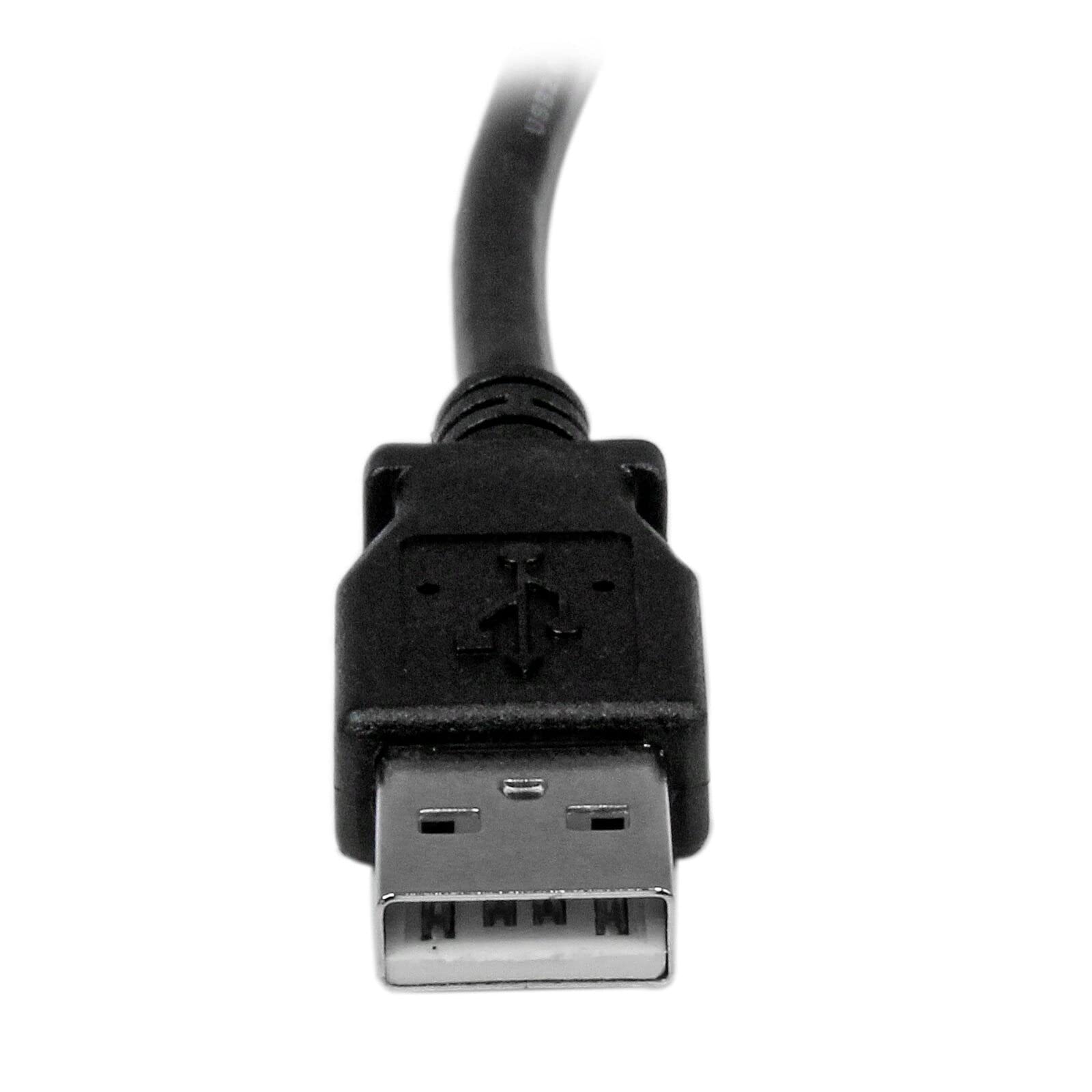 StarTech.com 1m USB 2.0 A to Left Angle B Cable Male to Male - High Speed Printer Scanner Cable for Hard-to-Reach Devices - Perfect for Narrow Spaces, POS Systems, Medical Equipment & Office Setups
