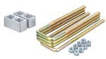 Premium 13-1111 Hardware Kit - 2 Replacement Round U-Bolts with Nuts & Washers | Heavy-Duty Fastener Set for Automotive, Plumbing & Construction Projects