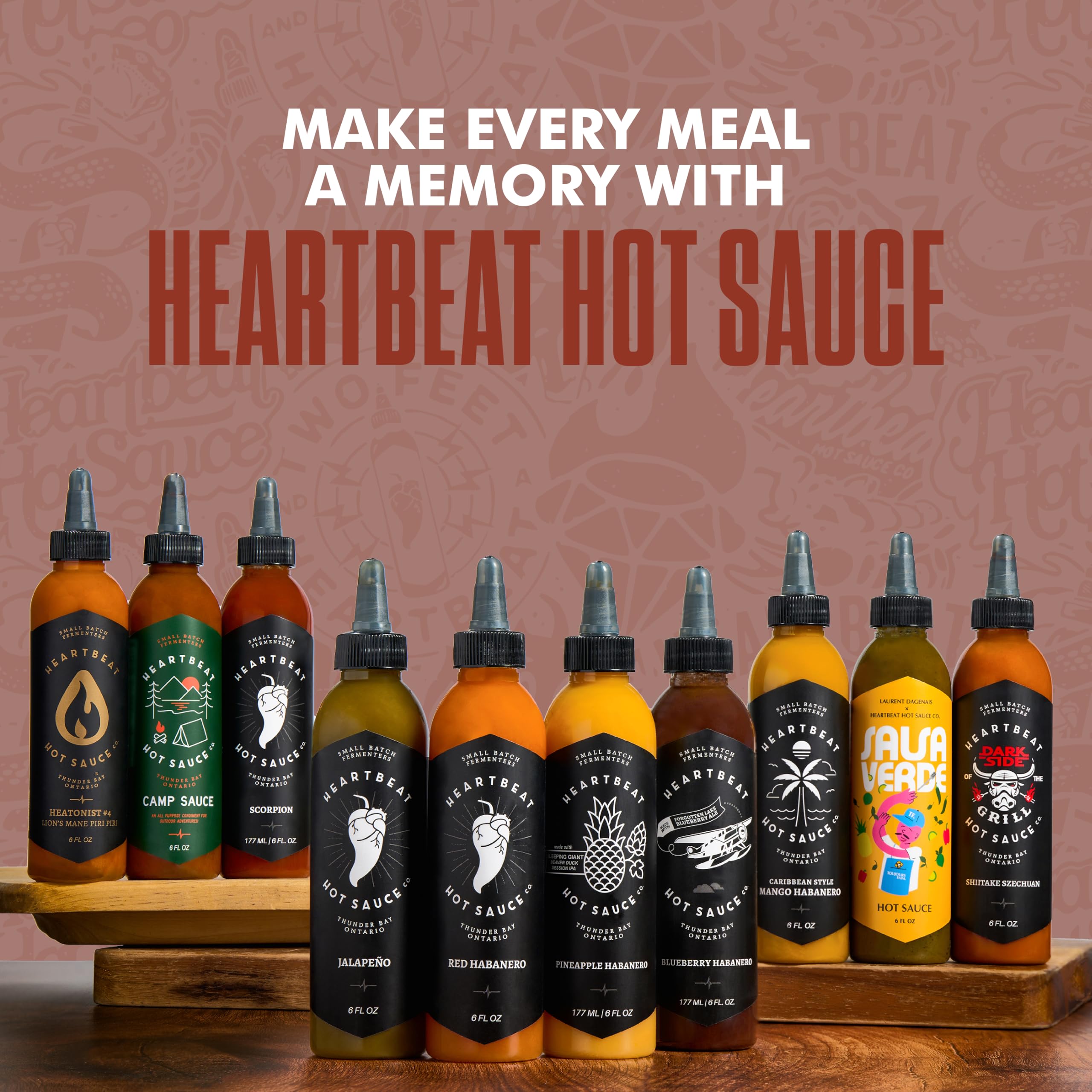 Heartbeat Hot Sauce Co. | Shiitake Szechuan Hot Sauce, 6 oz Bottle - Spicy Umami Flavor for Wings, Tacos & Asian Cuisine