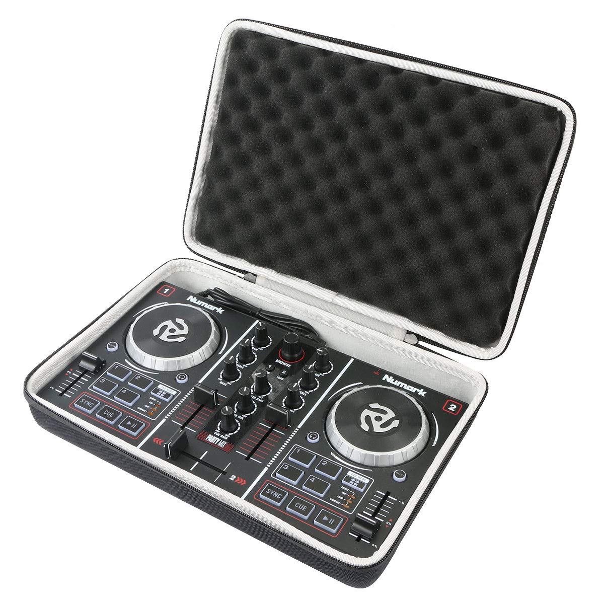 Hercules DJ 200 & Numark Party Mix Hard Travel Case - Durable Protective Storage for USB DJ Controllers - Perfect for Gigs, Tours & Mobile DJ Performances