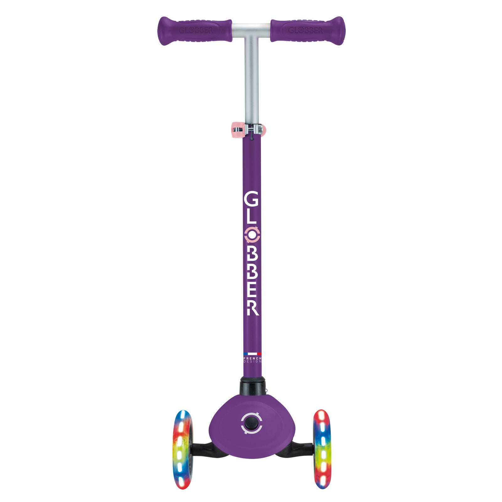 Globber Primo Lights V2 3-Wheel LED Kids Scooter - Light Up Wheels for Night Riding, Adjustable Handlebar for Ages 2-5 - Perfect for Outdoor Play, Commuting & Neighborhood Adventures