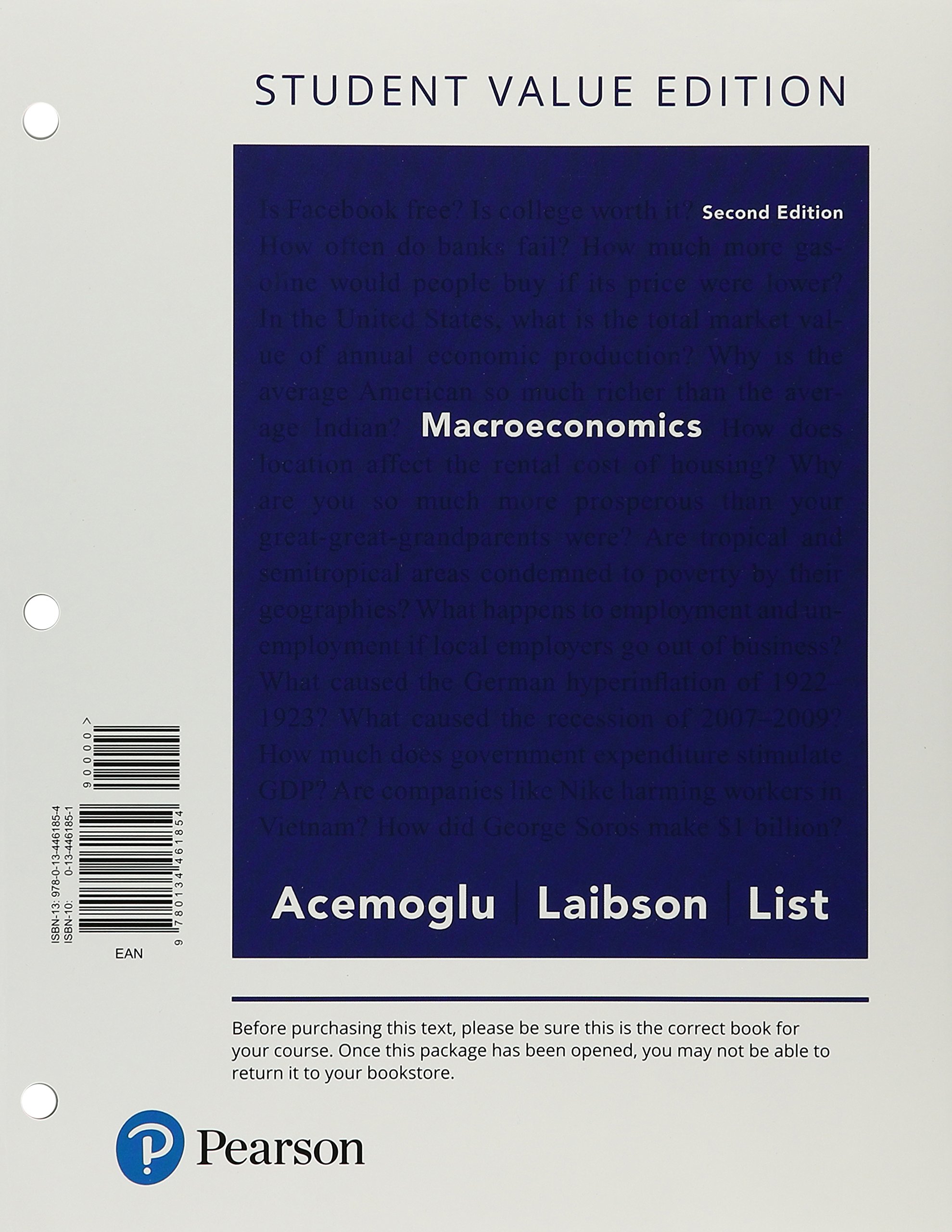 Macroeconomics Textbook & MyLab Economics Access Card - Student Value Edition | Pearson Economics Series | Perfect for College Students & Self-Study
