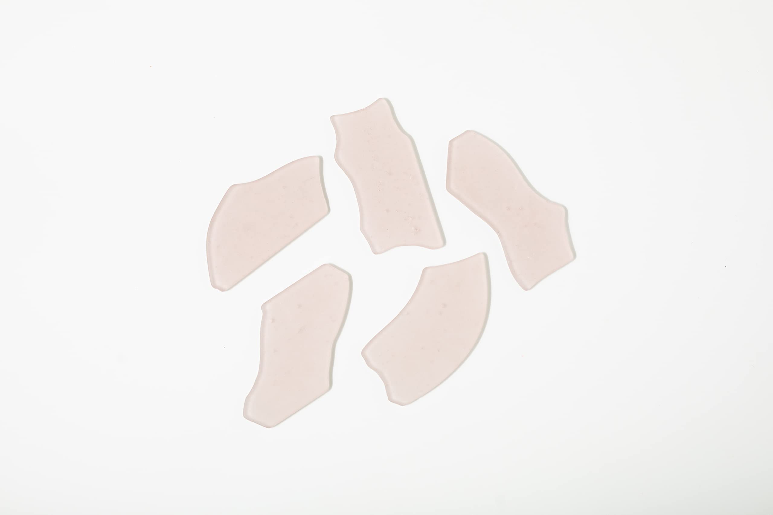 Handmade Sea Glass Place Cards - Dusty Rose Irregular Shapes for Wedding, Party & Event Table Decor