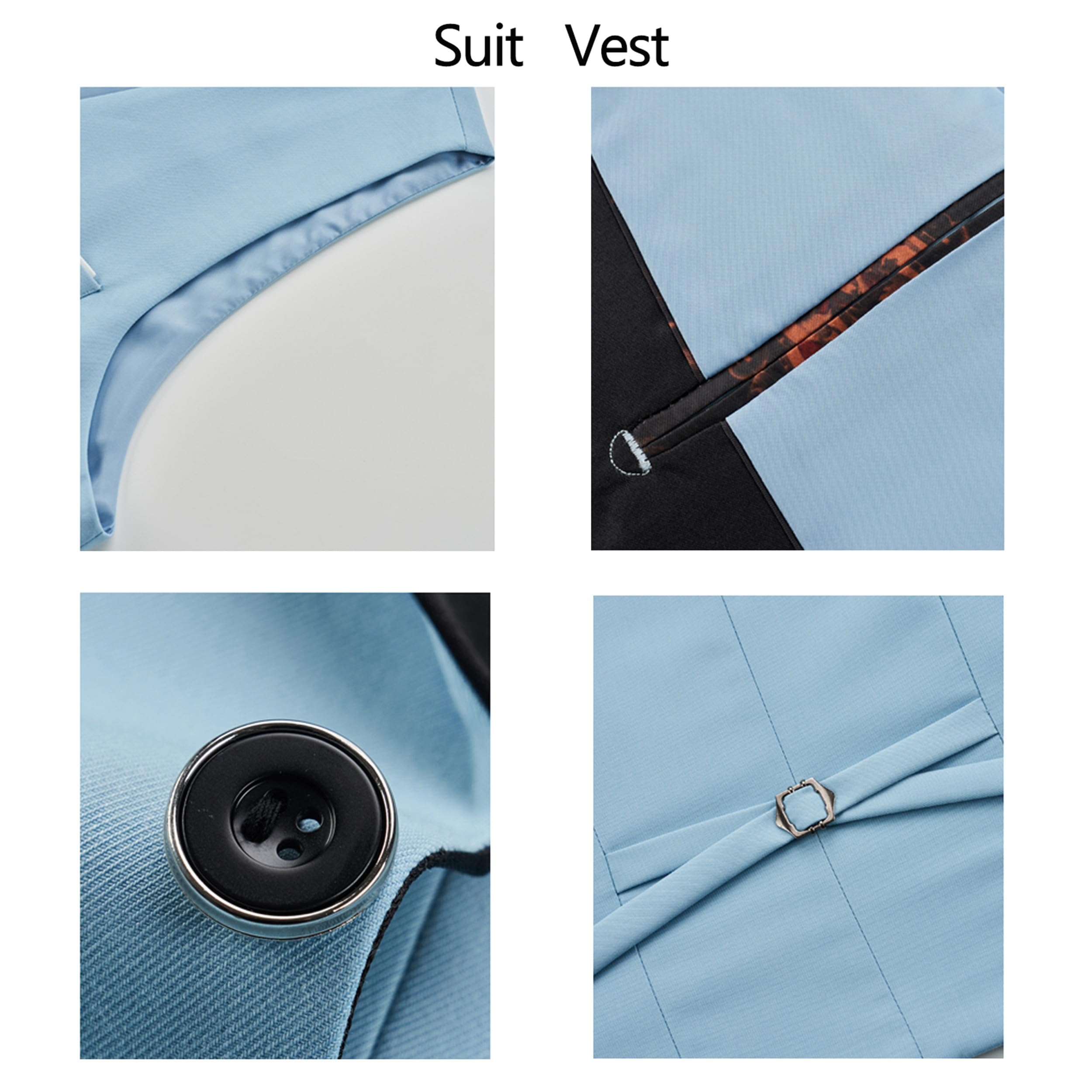 UNINUKOO Men's 3-Piece Slim Fit Suit Set - Classic Solid Color Tuxedo for Wedding, Business & Formal Events | Premium Dress Suit Jacket, Vest & Pants
