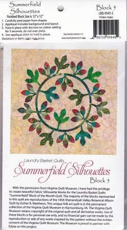 Summerfield Silhouettes Laser Cut Fusible Applique Kit - Block #5 | Quilt & Sewing Patchwork DIY Craft Supplies for Home Decor & Gift Making