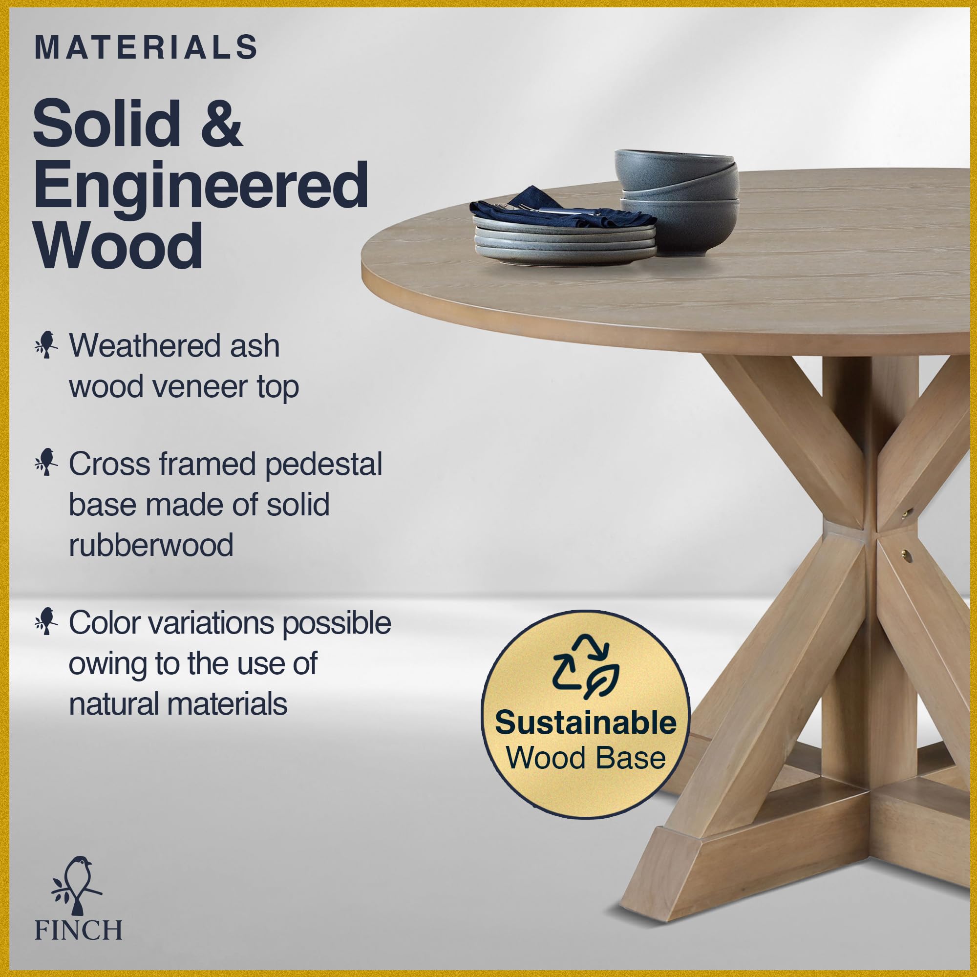 Rustic Farmhouse Dining Table - 47