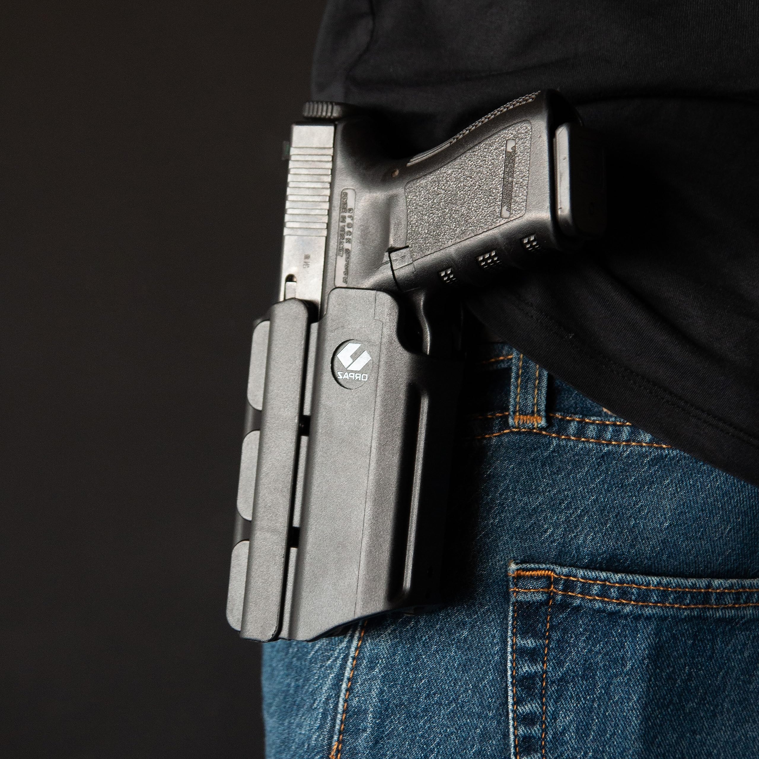 Orpaz T40 Adjustable Modular SD9VE Holster - OWB Compatible with S&W SD9VE Pistol, Fits Light/Laser/Sight/Optics - Tactical Gun Holder for Outdoor Shooting, Range Training & Concealed Carry