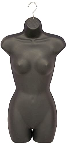 ROXY DISPLAY® Black Hollow Back Mannequin with Half Leg - Size 4-6 (6-Pack) - Perfect for Boutique, Retail Store & Window Display