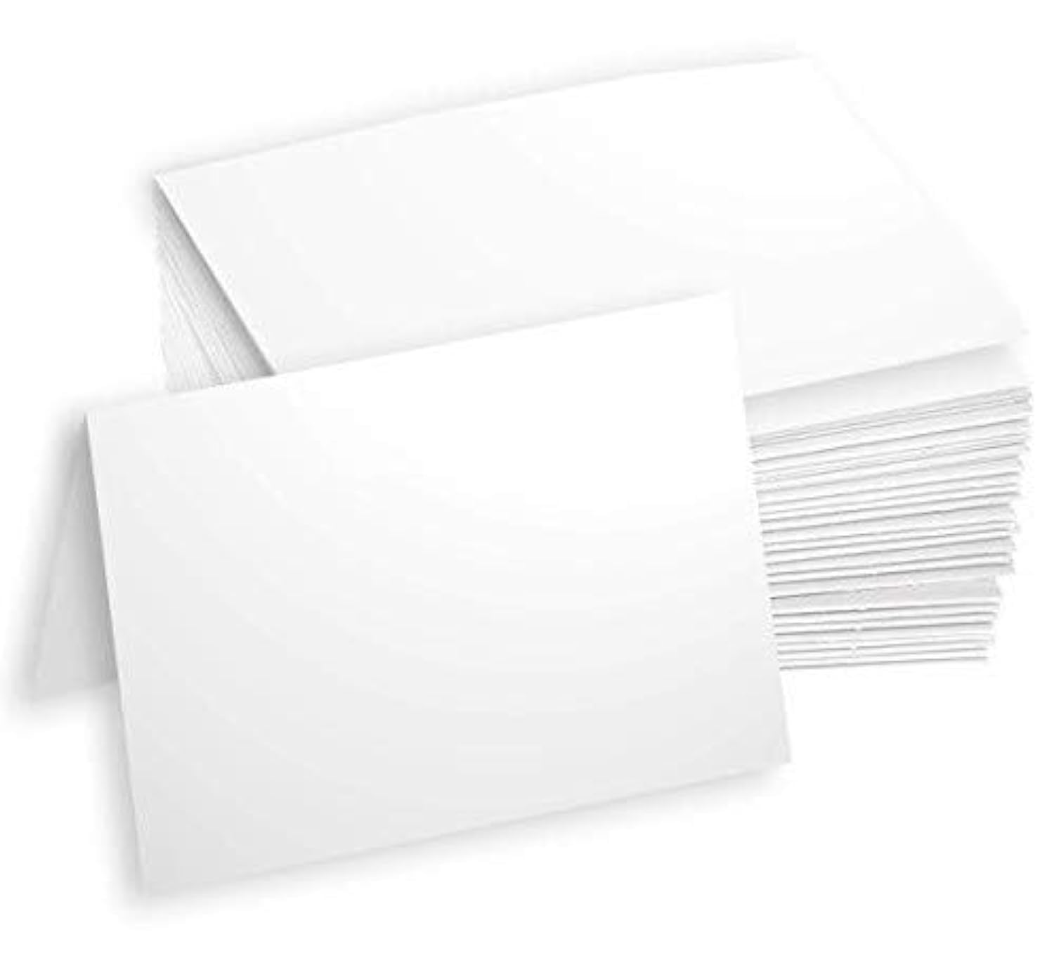 Premium 80 lb White Cardstock Paper - 5 x 7 Inch Blank Folded Cards (100 Pack) - Heavyweight Printer-Friendly Card Stock for Greeting Cards, Invitations & Stationery - Perfect for DIY Crafts, Wedding Invites & Business Cards