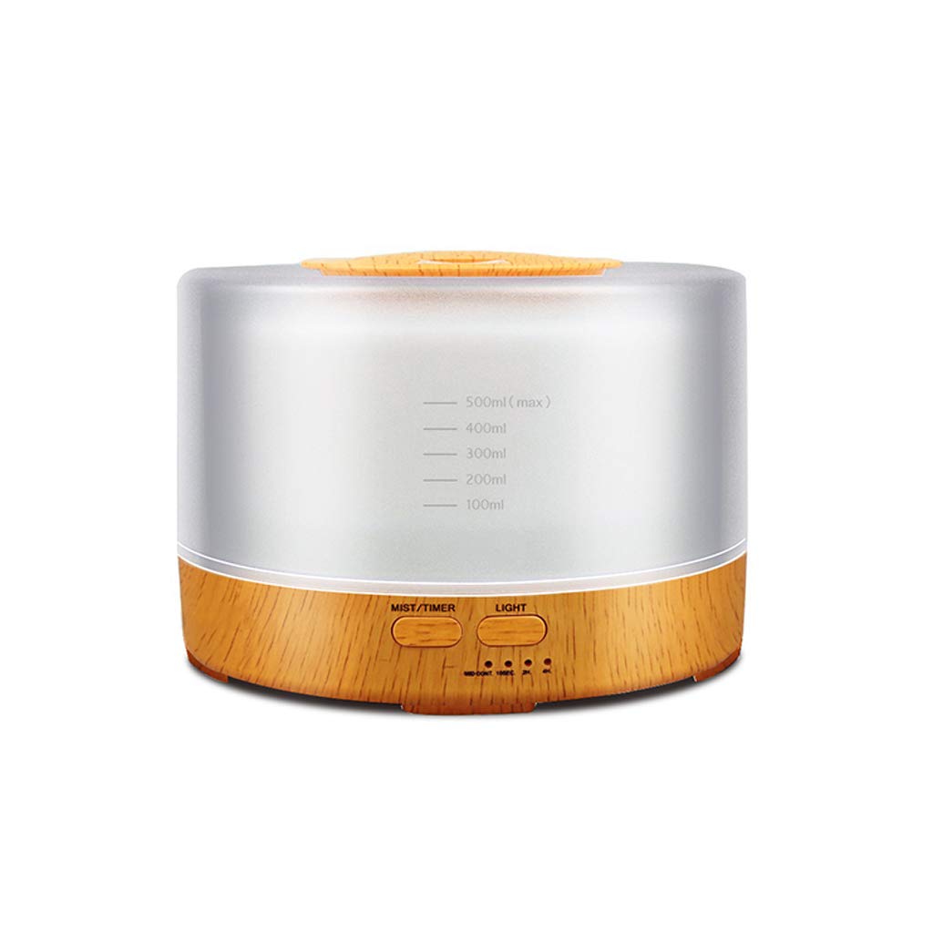 JXSHQS 500ml Wood Grain Essential Oil Diffuser with Remote Control - Ultrasonic Aromatherapy Humidifier for Home & Office, White (115x160mm) - Perfect for Bedroom, Yoga Studio and Spa Relaxation