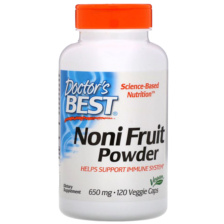 Doctor's Best Noni Fruit Powder 650mg - 120 Vegan Capsules | Immune Support, Antioxidant Boost & Natural Energy | Perfect for Daily Wellness & Detox