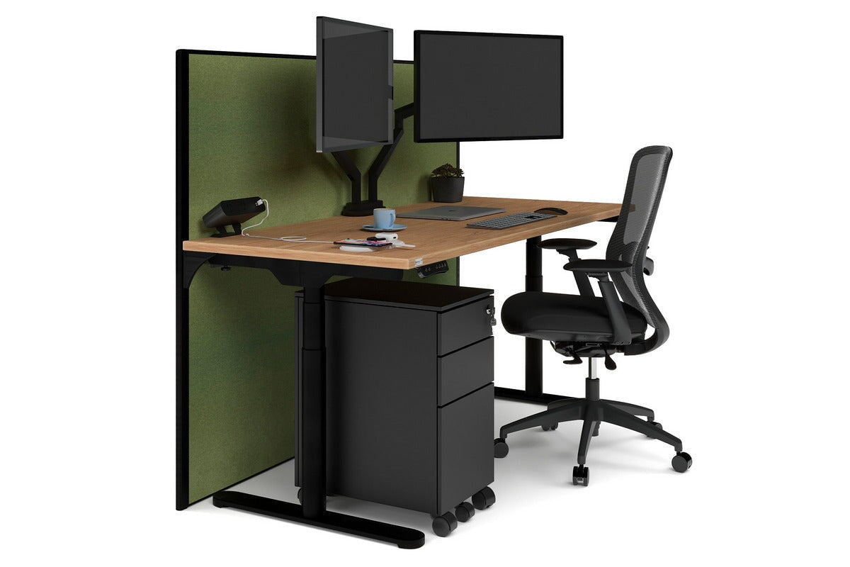 Flexi Premium Height Adjustable Single Workstation [1800L x 700W] - Ergonomic Standing Desk for Home Office, Gaming & Study - Electric Sit Stand Desk with Memory Function