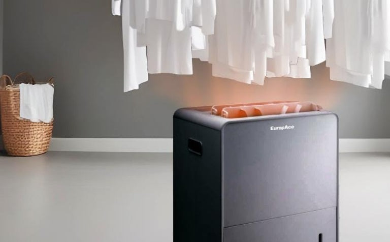 Europace EDH6300DGY 30L 5-in-1 Dehumidifier with HEPA Air Purifier - Ideal for Basements, Bedrooms & Large Rooms up to 1500 Sq Ft