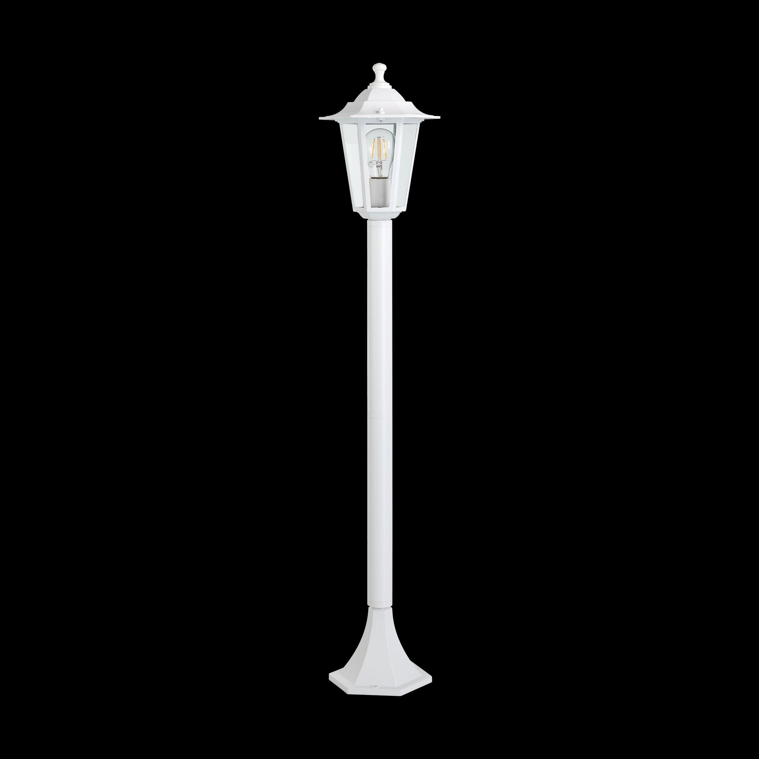 Eglo Laterna 5 White Aluminum Outdoor Pathway Lamp Post - IP44 Waterproof - Perfect for Garden, Patio, Driveway and Walkway Lighting
