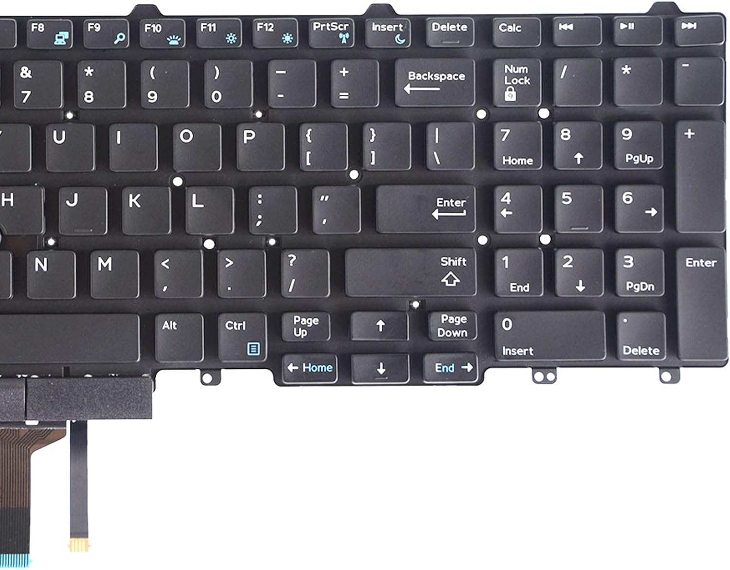Original Laptop Backlit Keyboard for Dell Latitude 5550 5570 5580 5590 5591 with TrackPoint & Buttons (Part# 383D7 0383D7) - Perfect for Office Work, Business Travel & Nighttime Typing