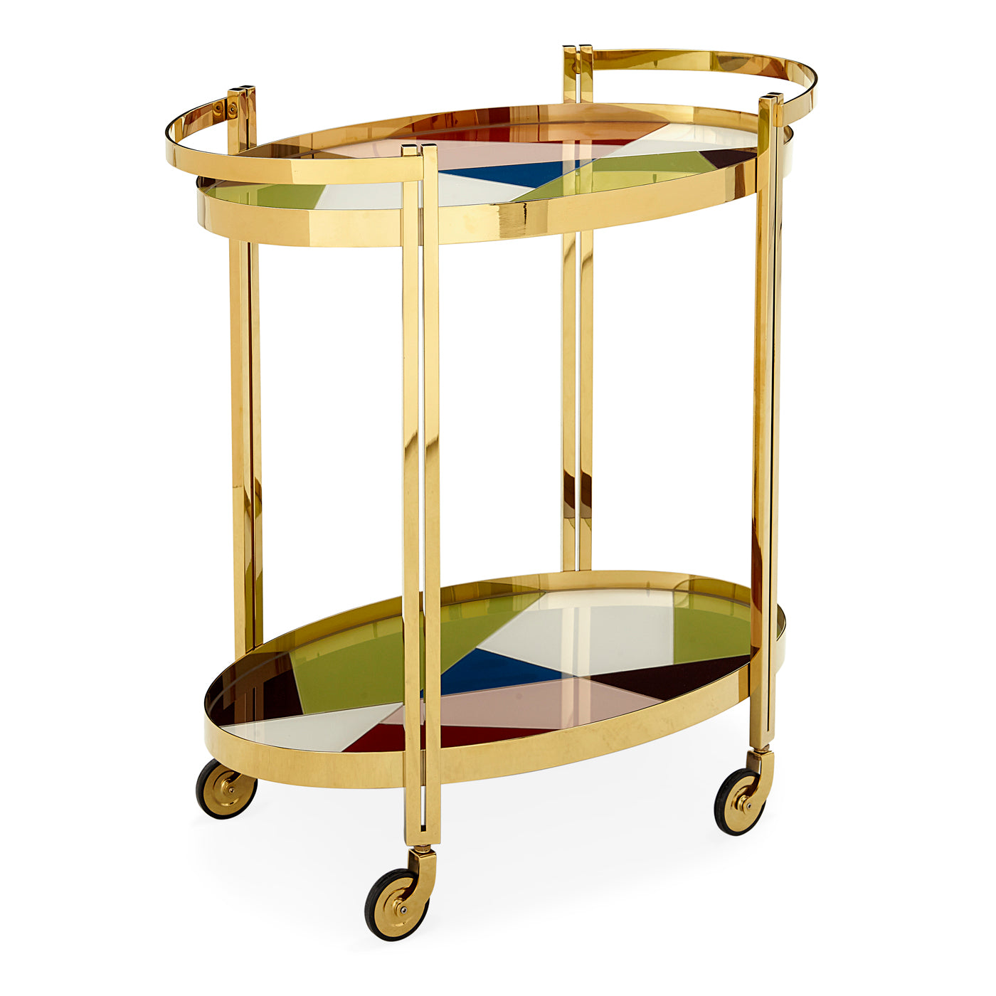 Torino Bar Cart - Modern Rolling Drink Cart with Wheels for Home, Office, or Party Use | Stylish Mobile Beverage Station for Cocktails, Wine & Coffee